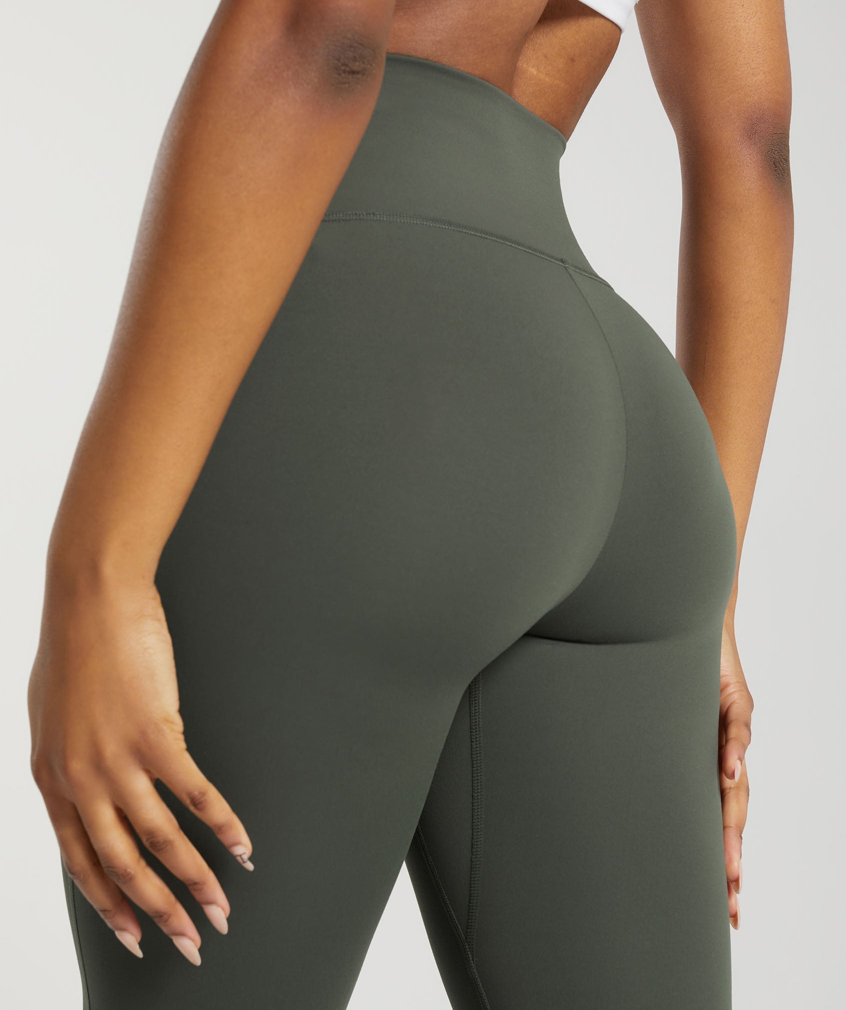 Ribbon Ankle Leggings in Strength Green - view 7