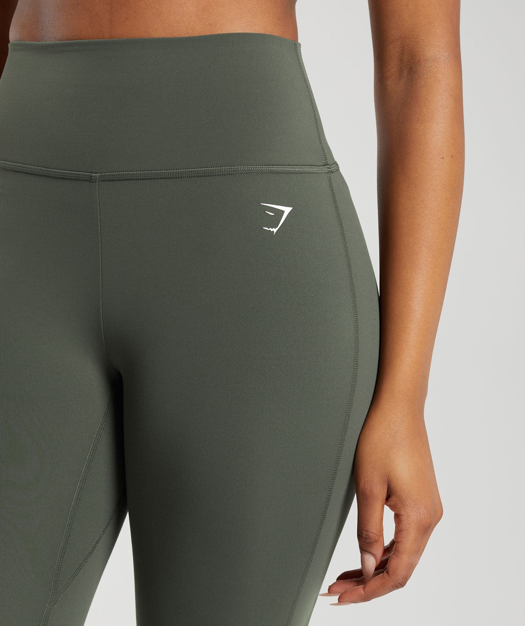 Ribbon Ankle Leggings in Strength Green - view 6