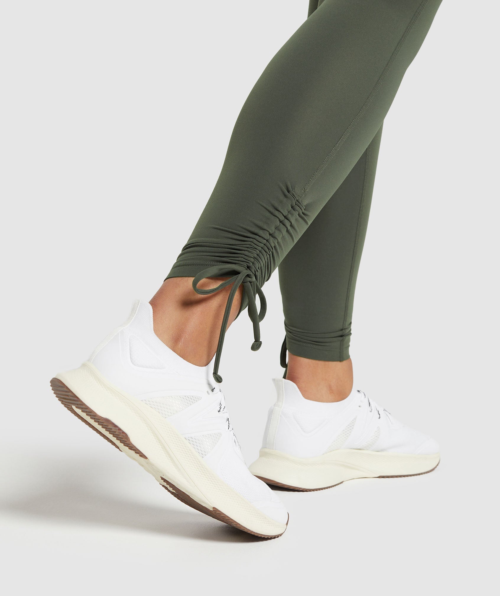 Ribbon Ankle Leggings in Strength Green - view 5