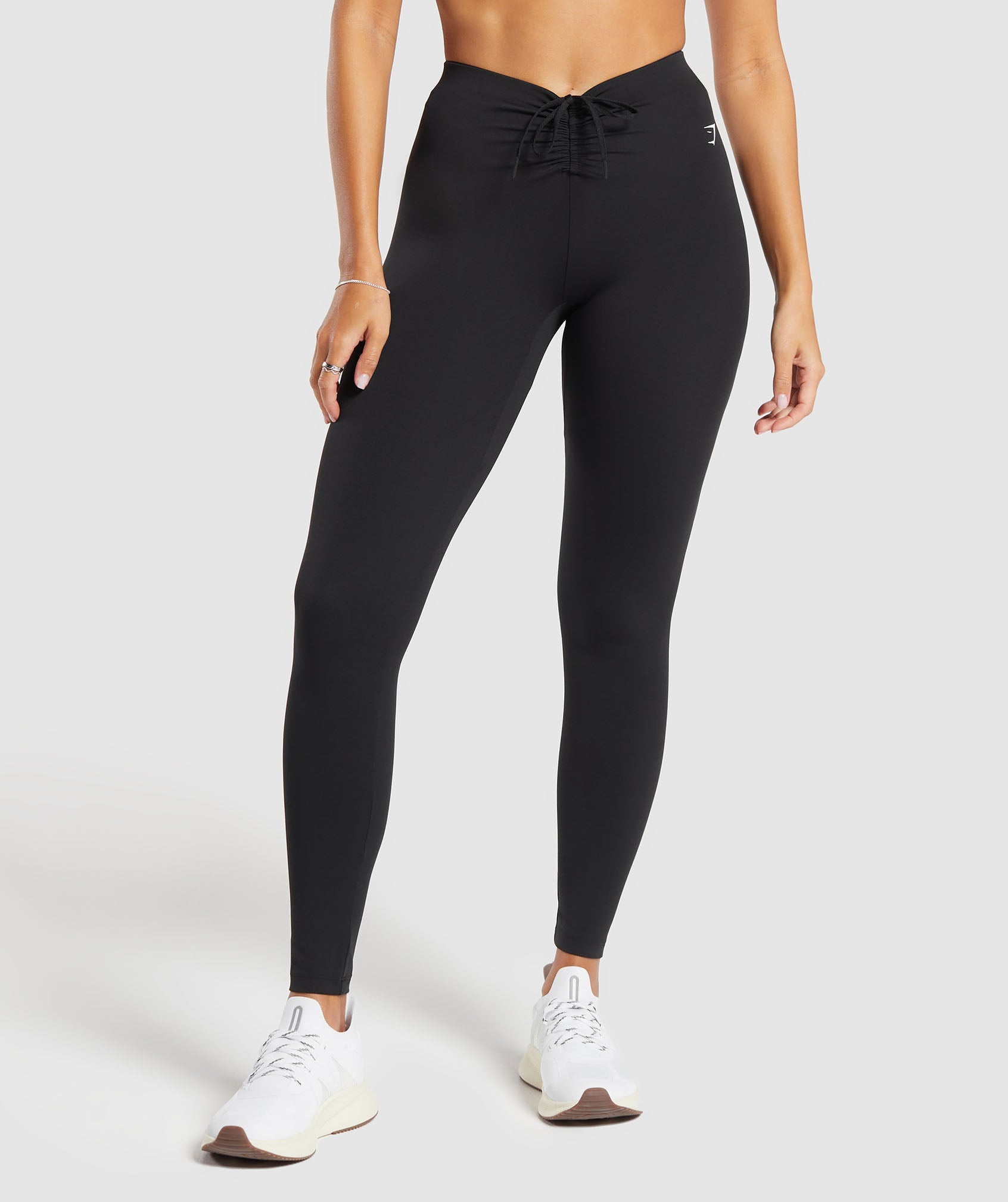 Ruche Leggings in Black - view 1