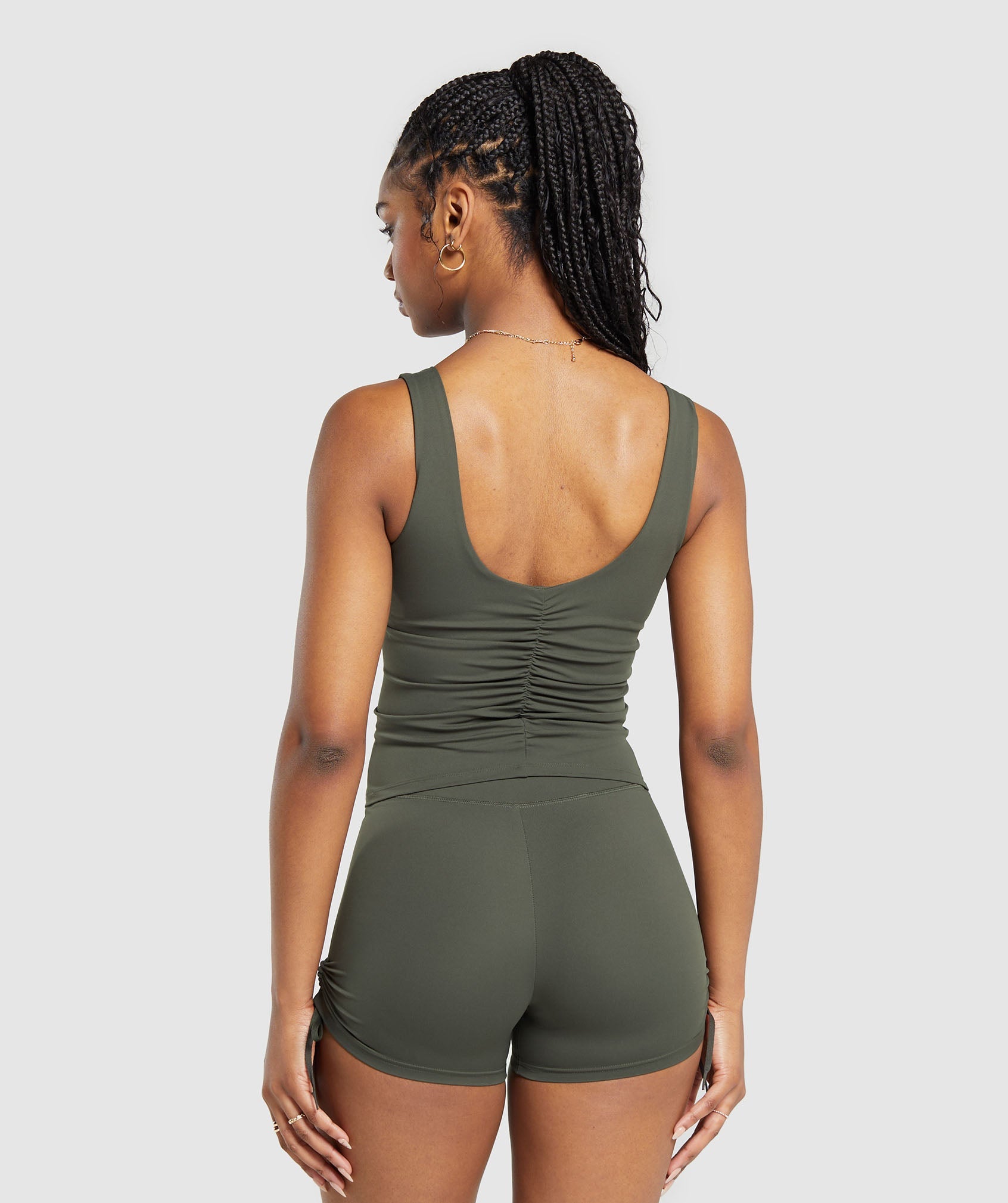 Ruche Tank in Strength Green - view 2