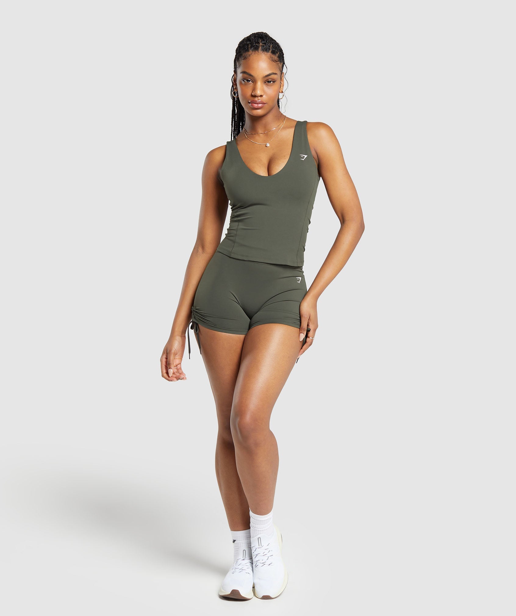 Ruche Tank in Strength Green - view 4