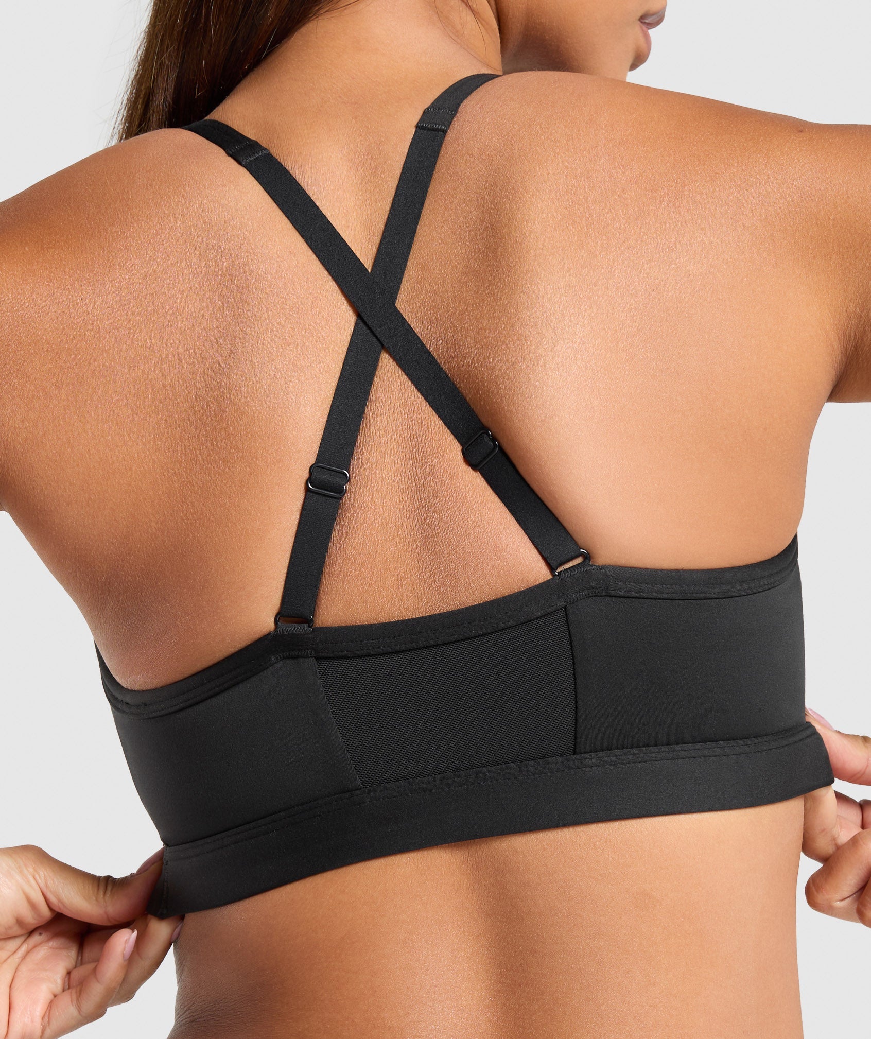 Ruched Sports Bra in Black - view 7