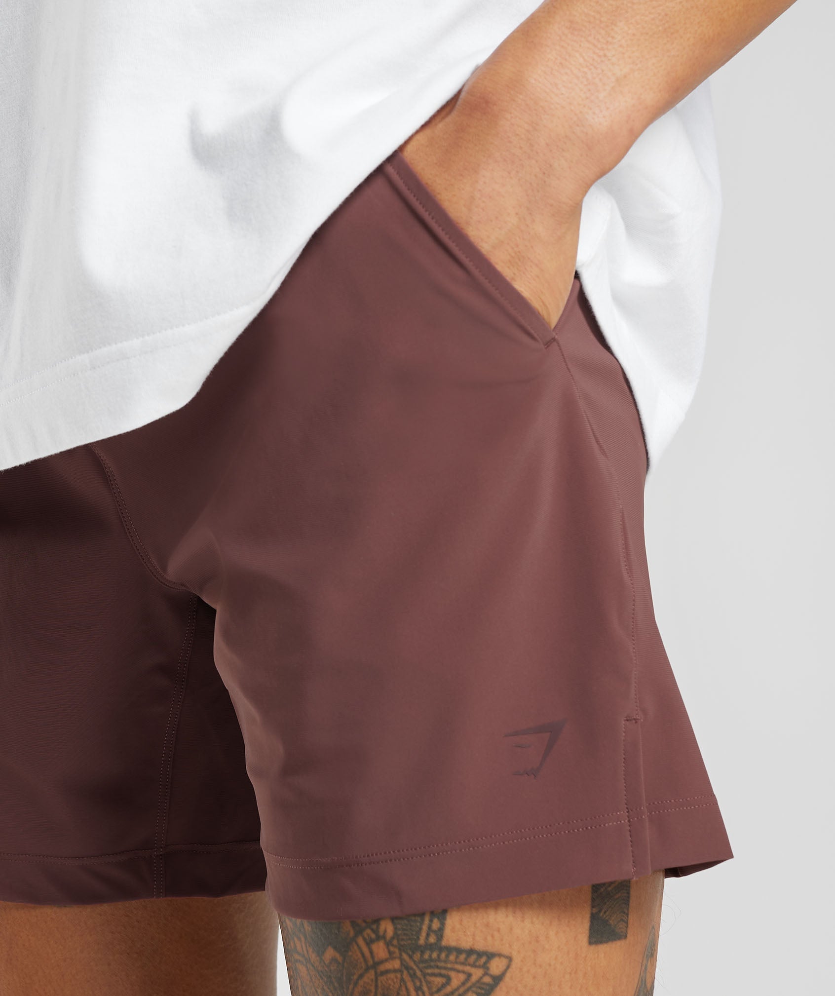 Studio Shorts in Cherry Brown - view 5