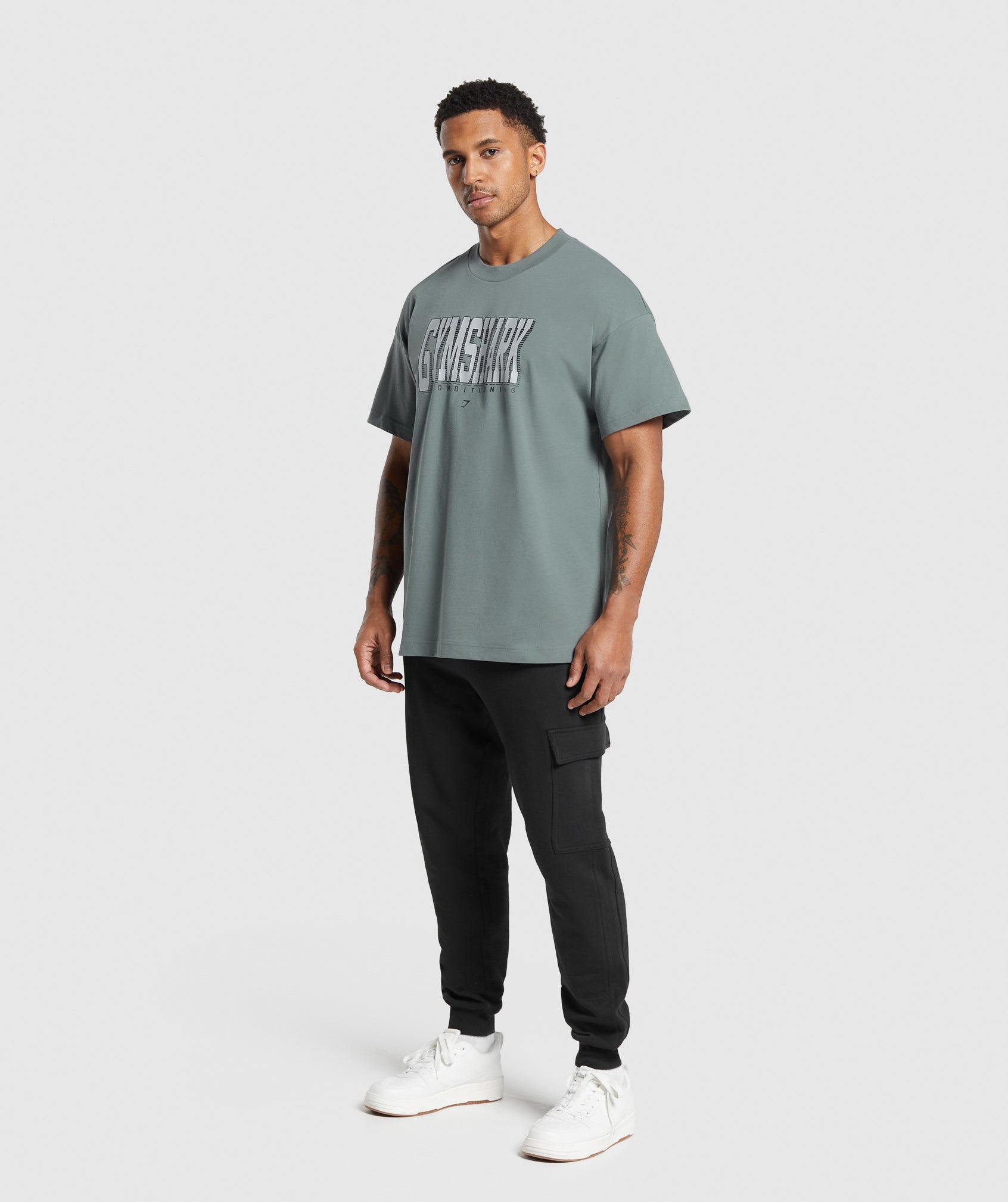 Conditioning Graphic T-Shirt in Cargo Teal - view 4