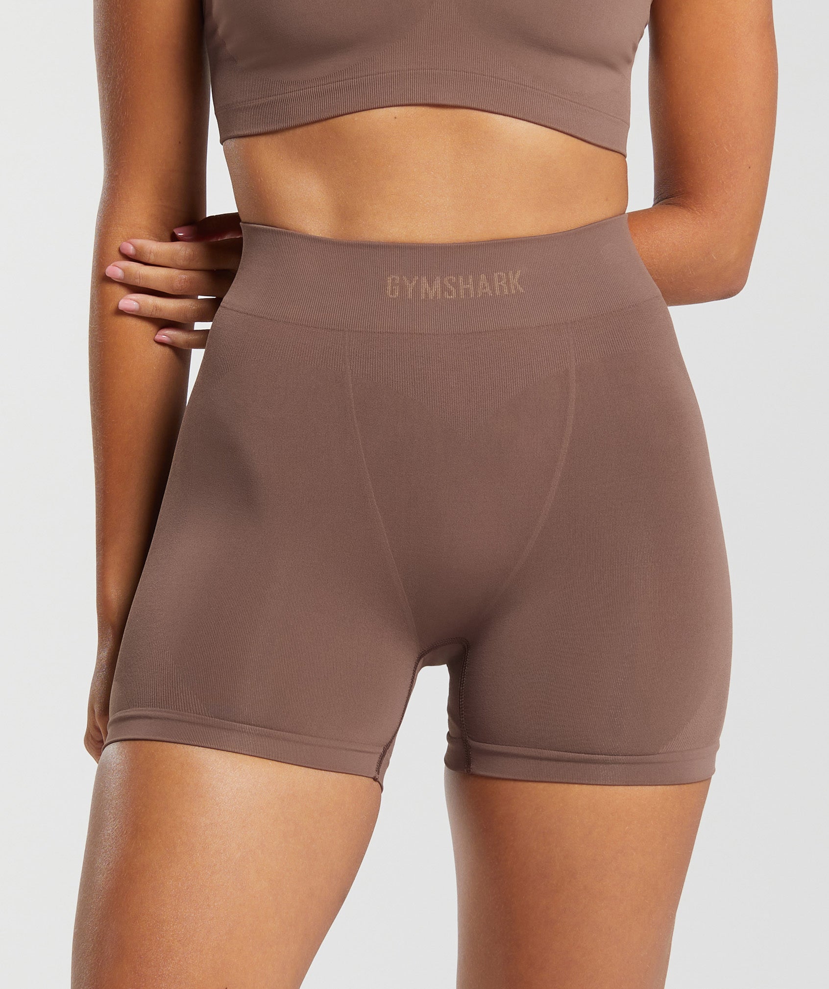 Gymshark Seamless High Rise Thong - Fawn Light Brown