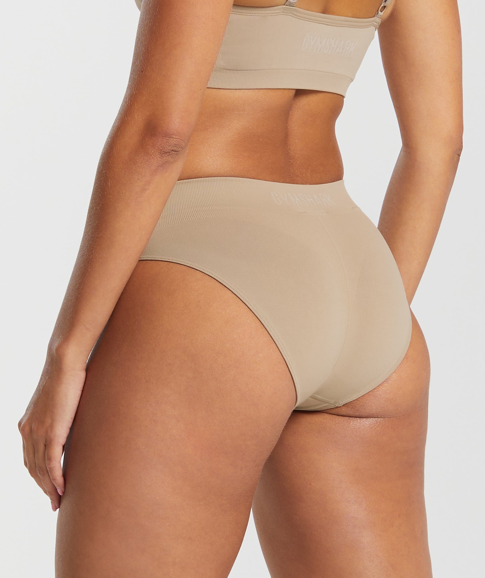 Gymshark Seamless High Rise Thong - Walnut Brown