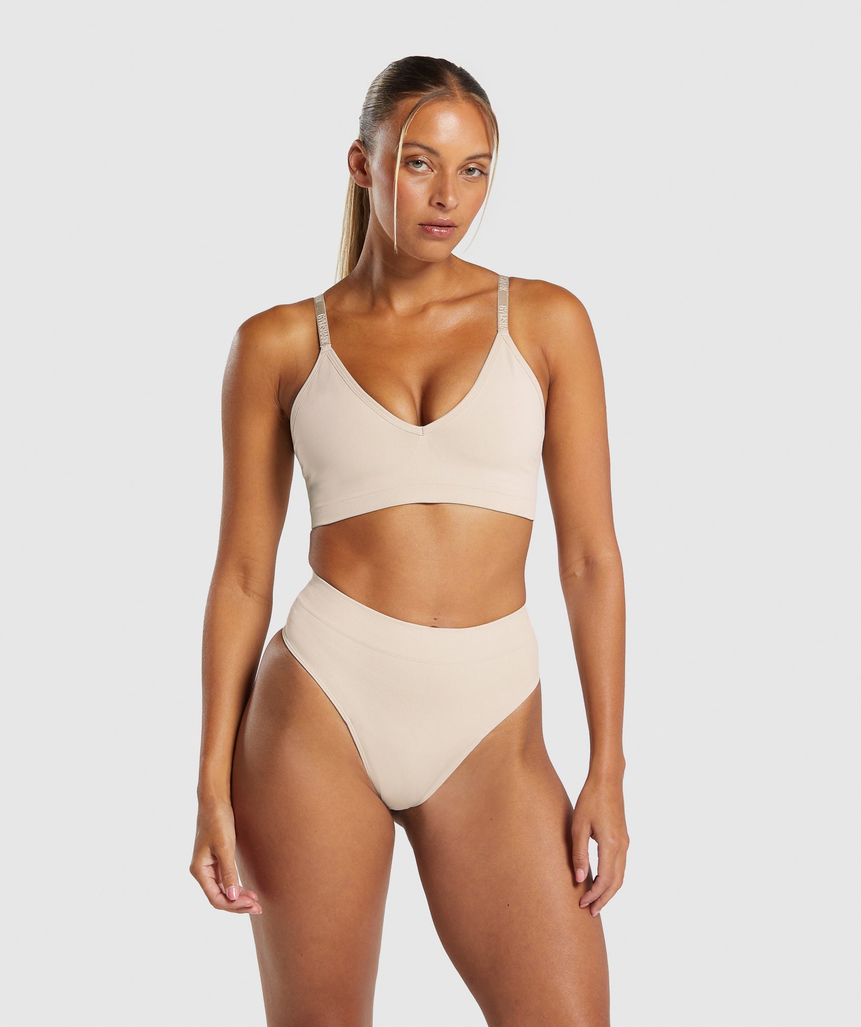 Gymshark Seamless High Rise Thong - White