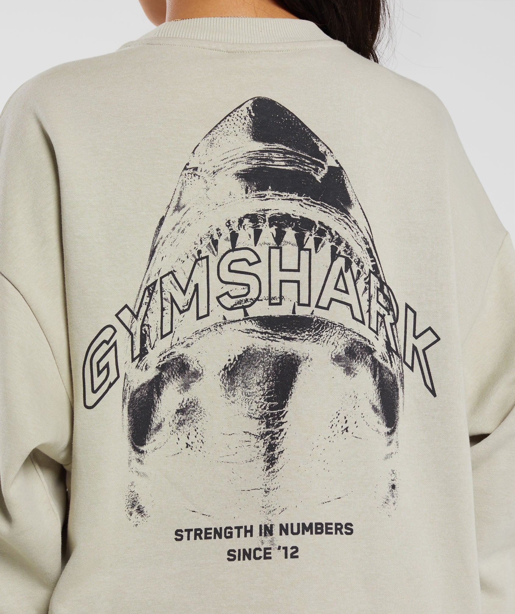 Shark Attack Oversized Sweatshirt in Brown - view 4