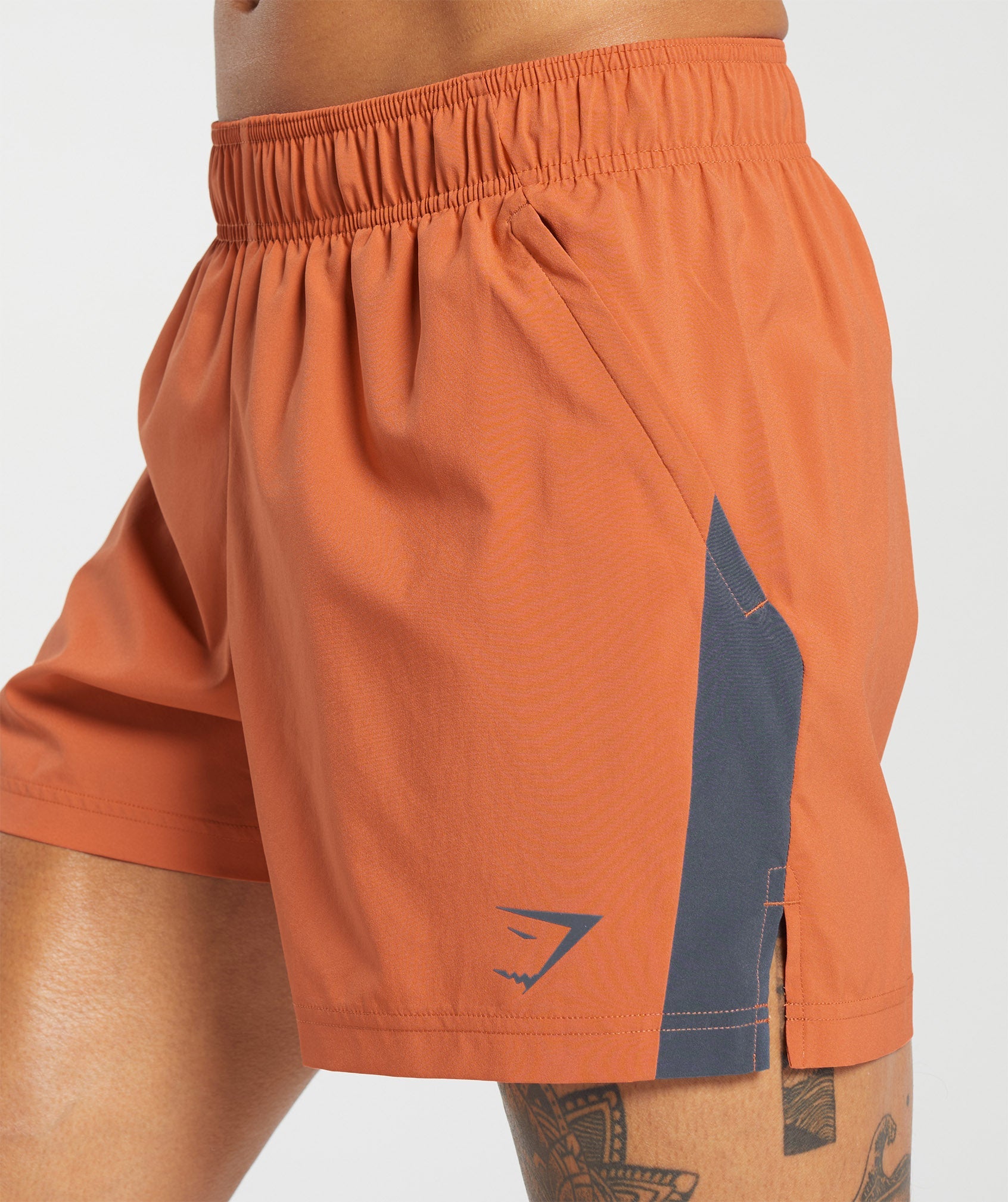 Sport 5" Shorts in Muted Orange/Titanium Blue - view 7
