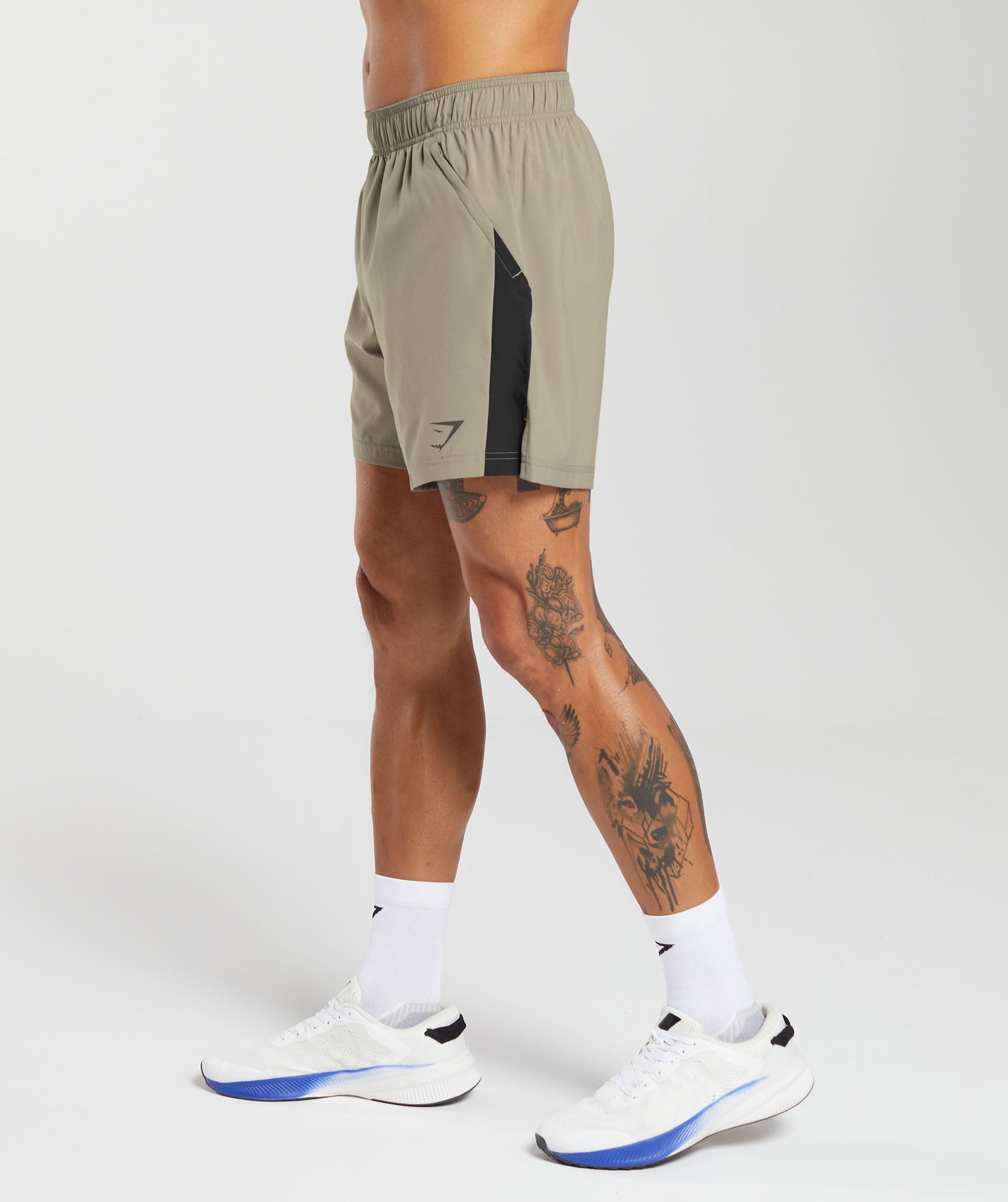 Sport 7" Short in Linen Brown/Black - view 3