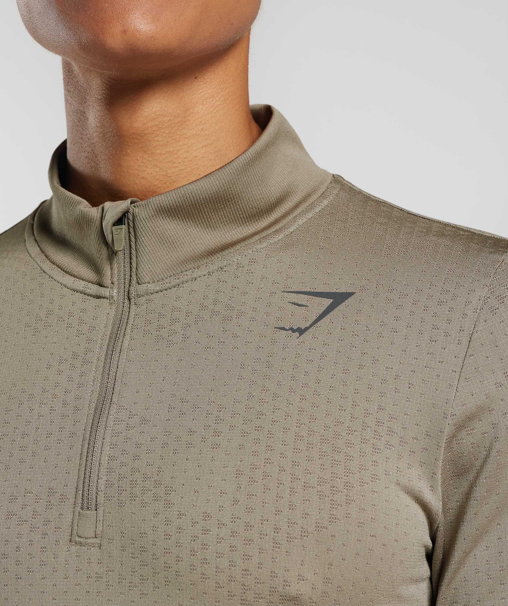 Sport Seamless 1/4 Zip in Linen Brown/Camo Brown - view 6