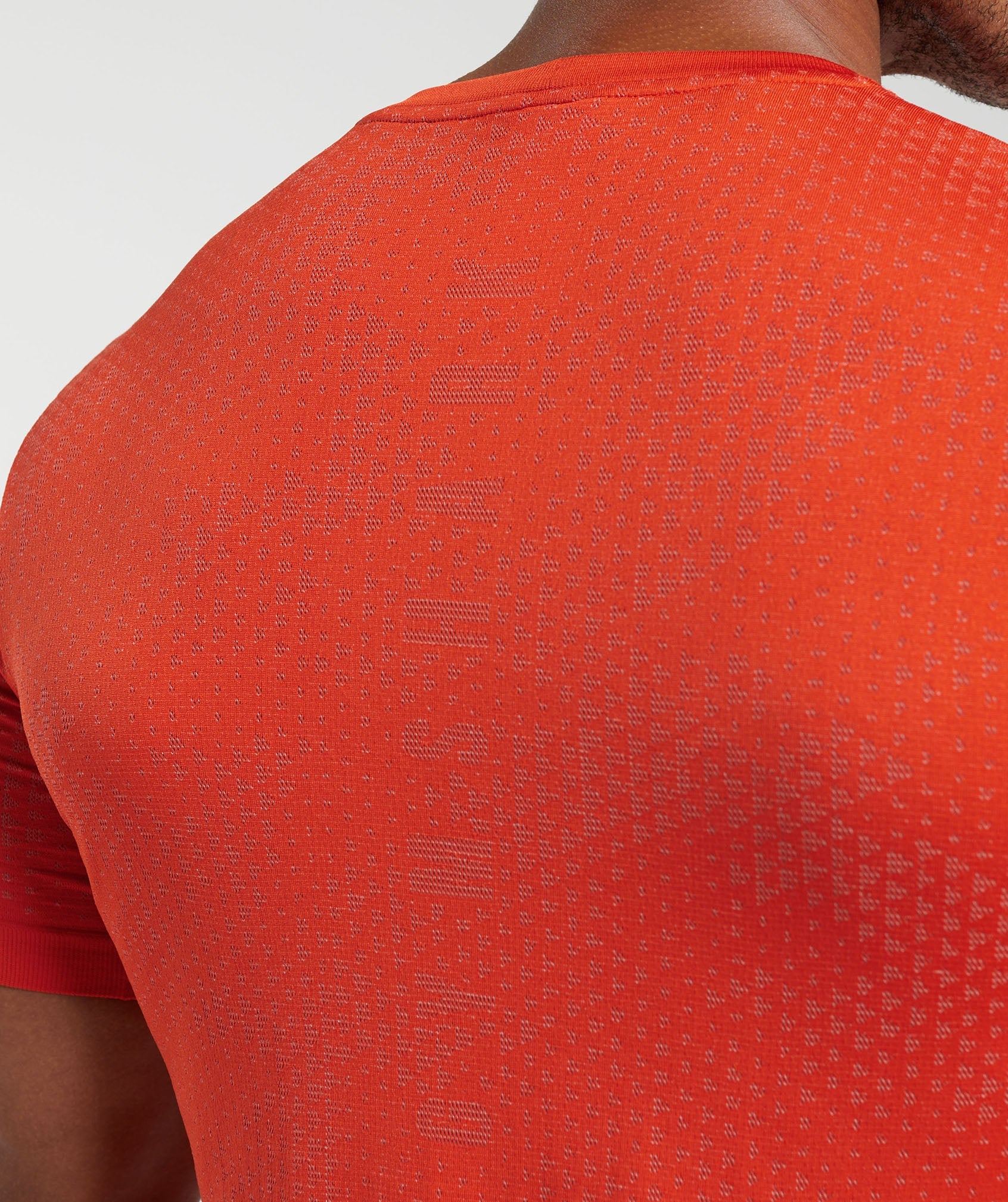 Sport Seamless T-Shirt in Electric Orange/Rust Red - view 6
