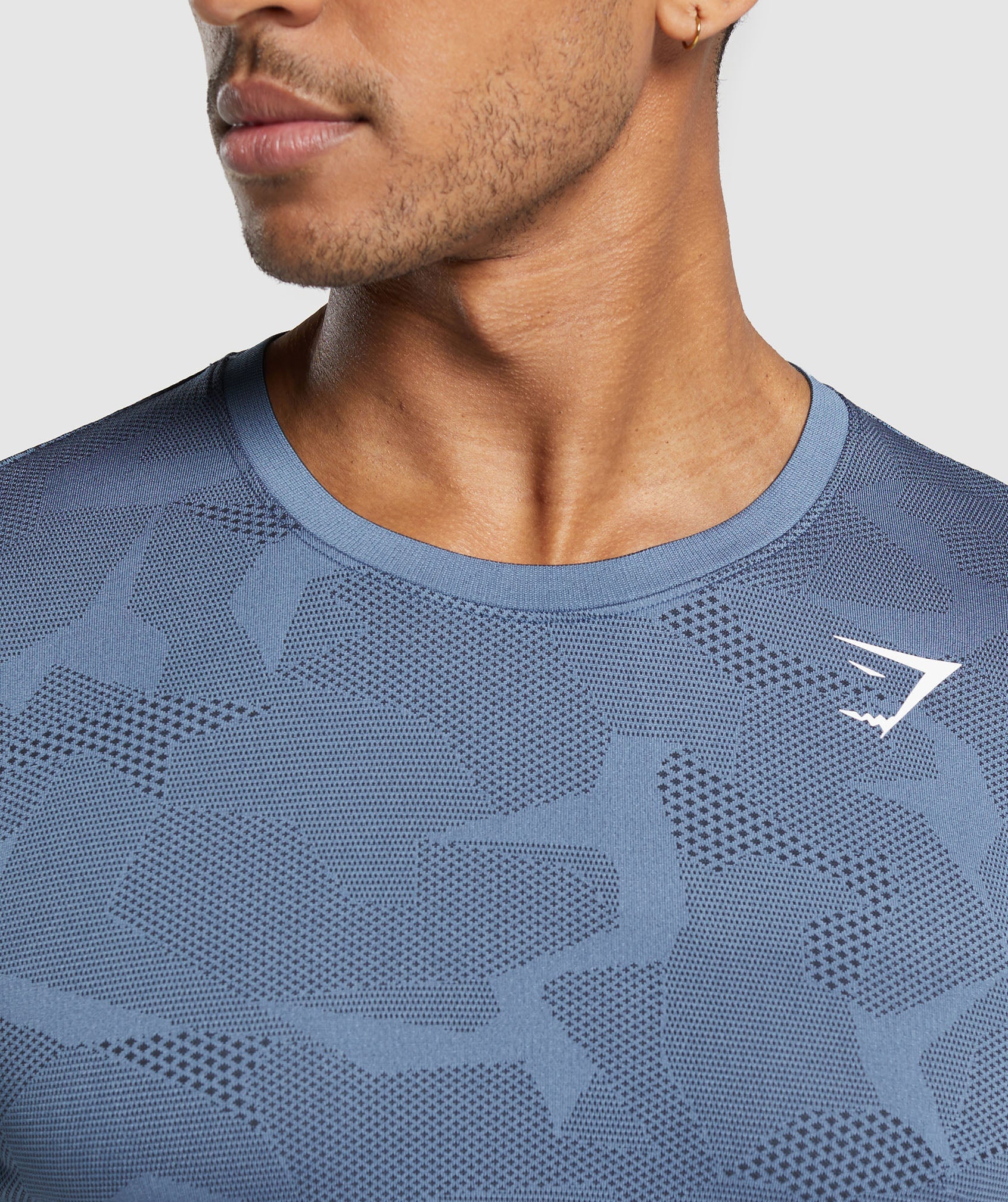 Sport Seamless T-Shirt in Faded Blue/Black - view 5