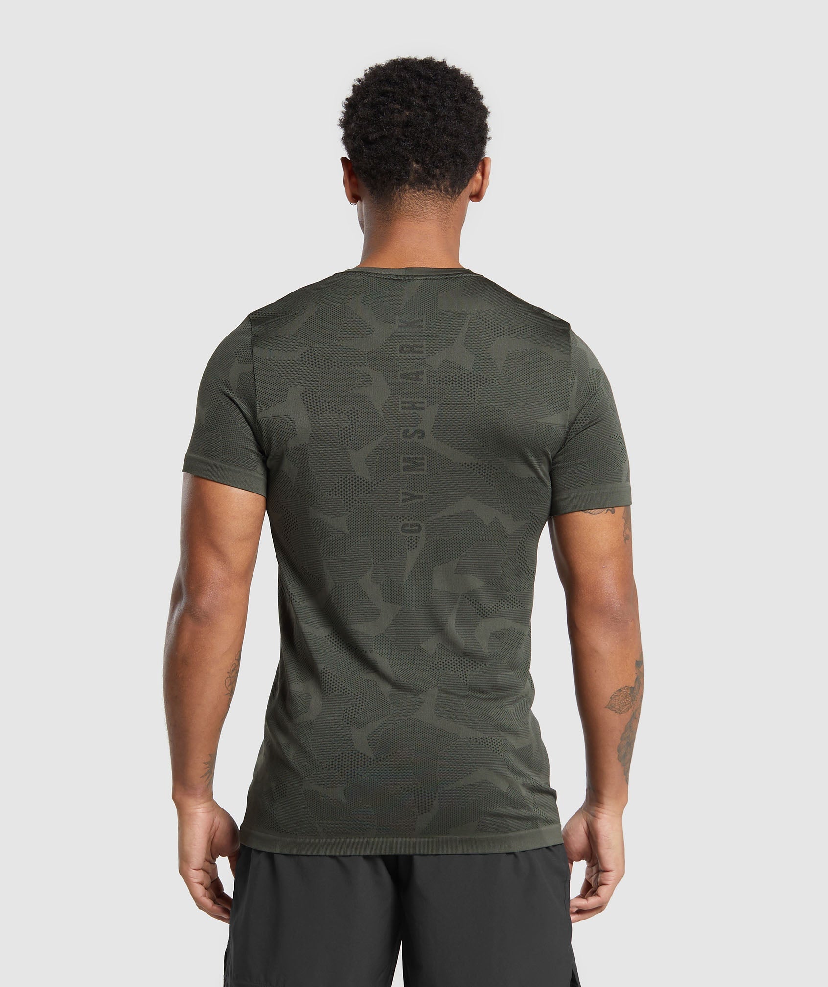 Sport Seamless T-Shirt in Strength Green/Black - view 2