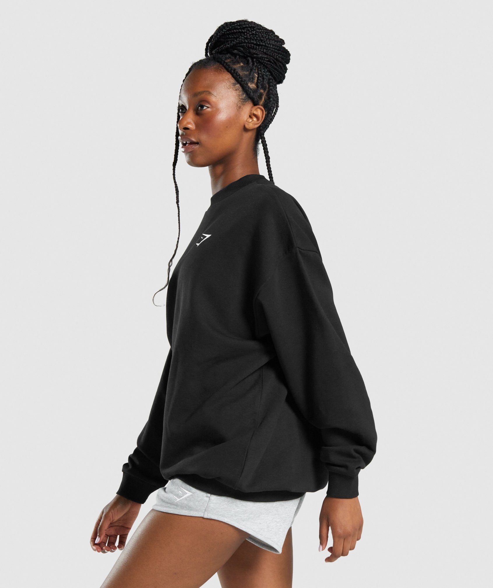 Training Oversized Sweatshirt in Black - view 3