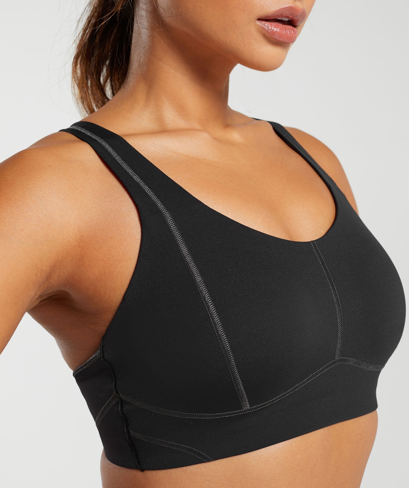 Stitch Feature Sports Bra in Black - view 6