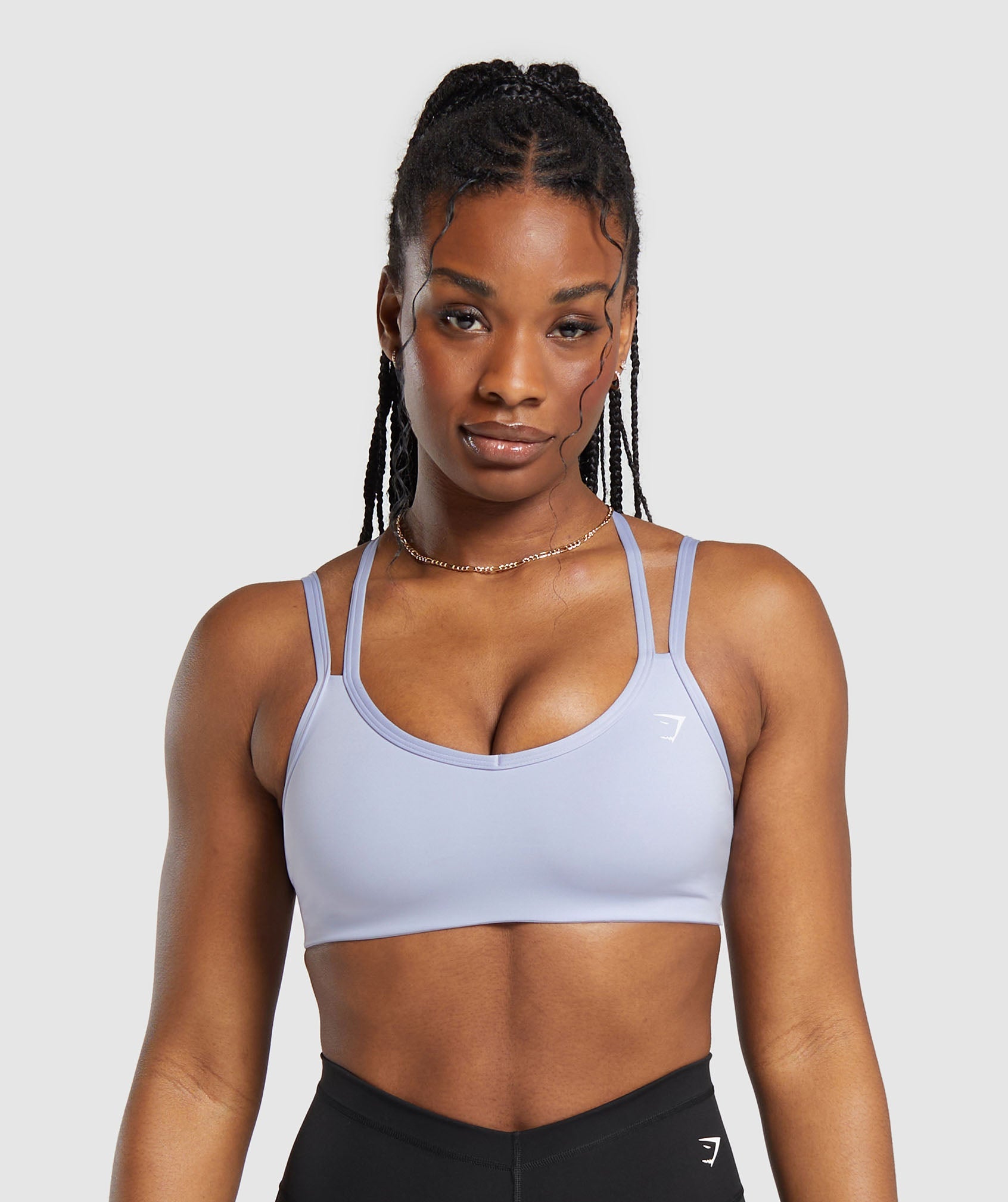 Strap Feature Sports Bra in Silver Lilac - view 2