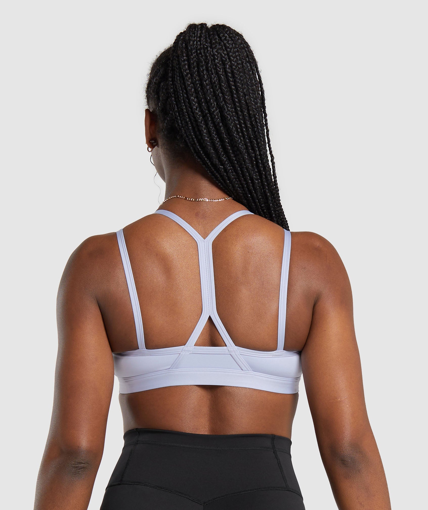 Strap Feature Sports Bra in Silver Lilac - view 1