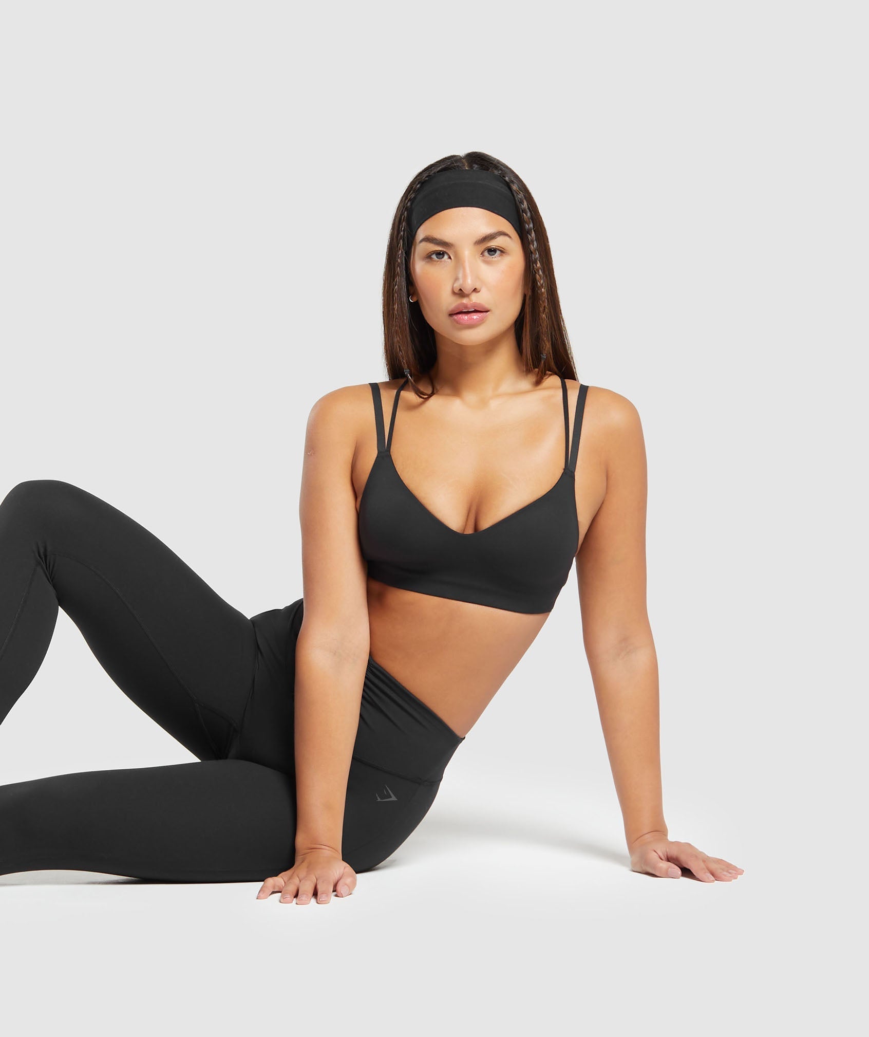 Ruched Strappy Sports Bra Black – Gymshark Official Store – Shop