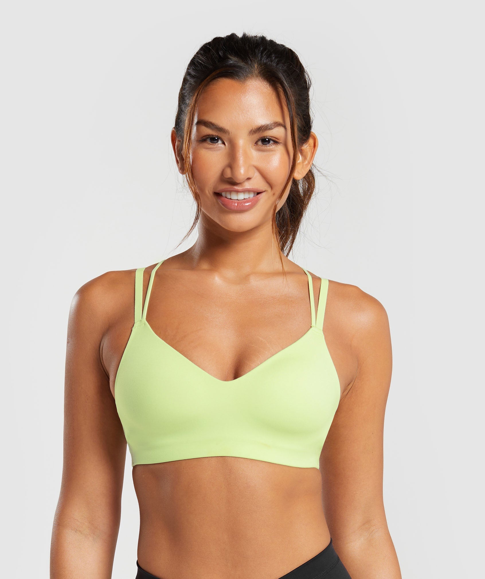 Strappy Back Light Support Sports Bra