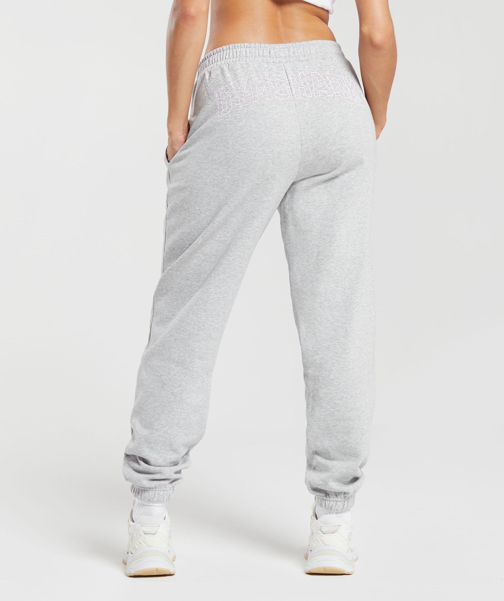 Gymshark Strength Department Graphic Joggers - Light Grey Core Marl ...