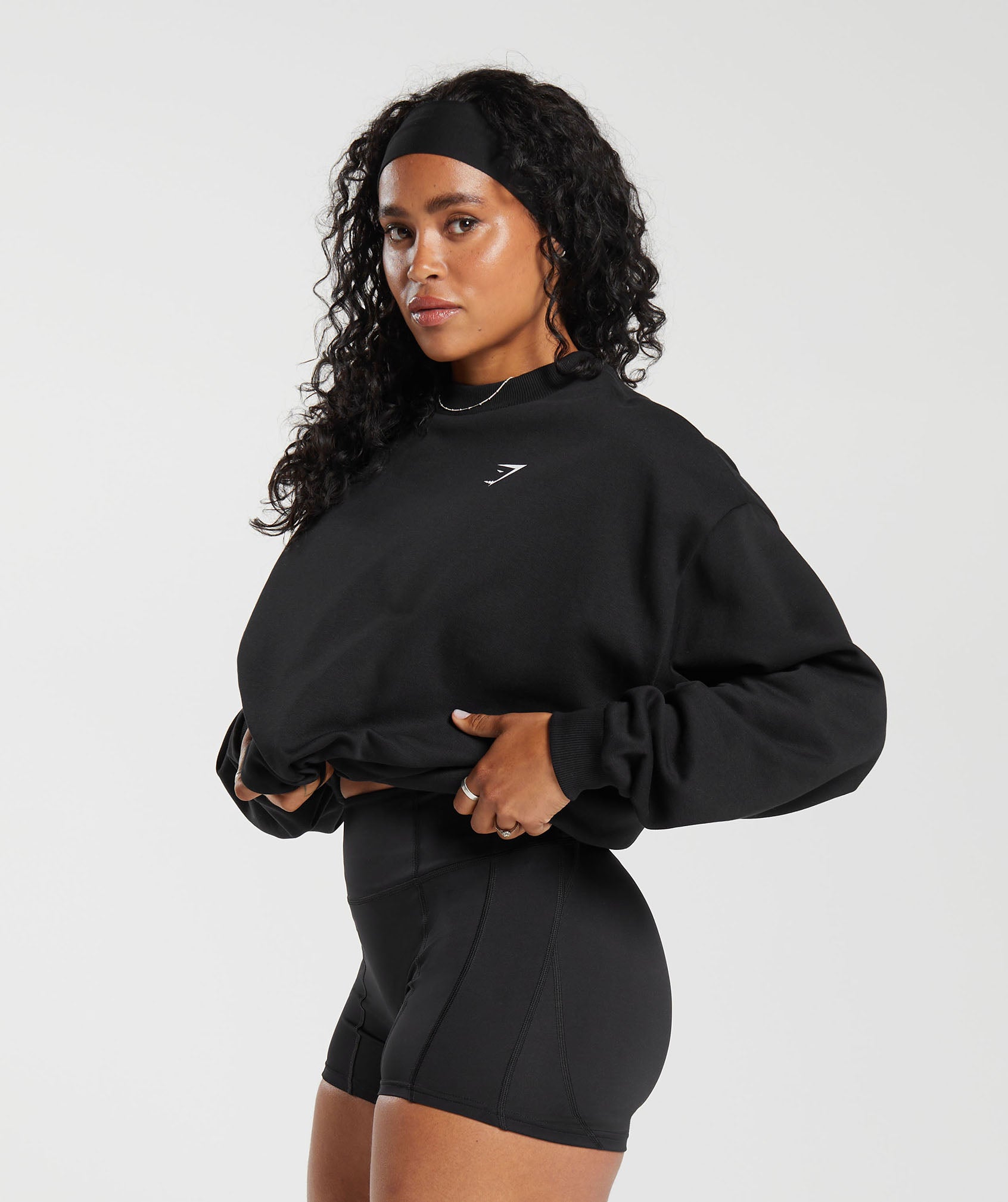 Strength Department Graphic Oversized Sweatshirt in Black - view 3