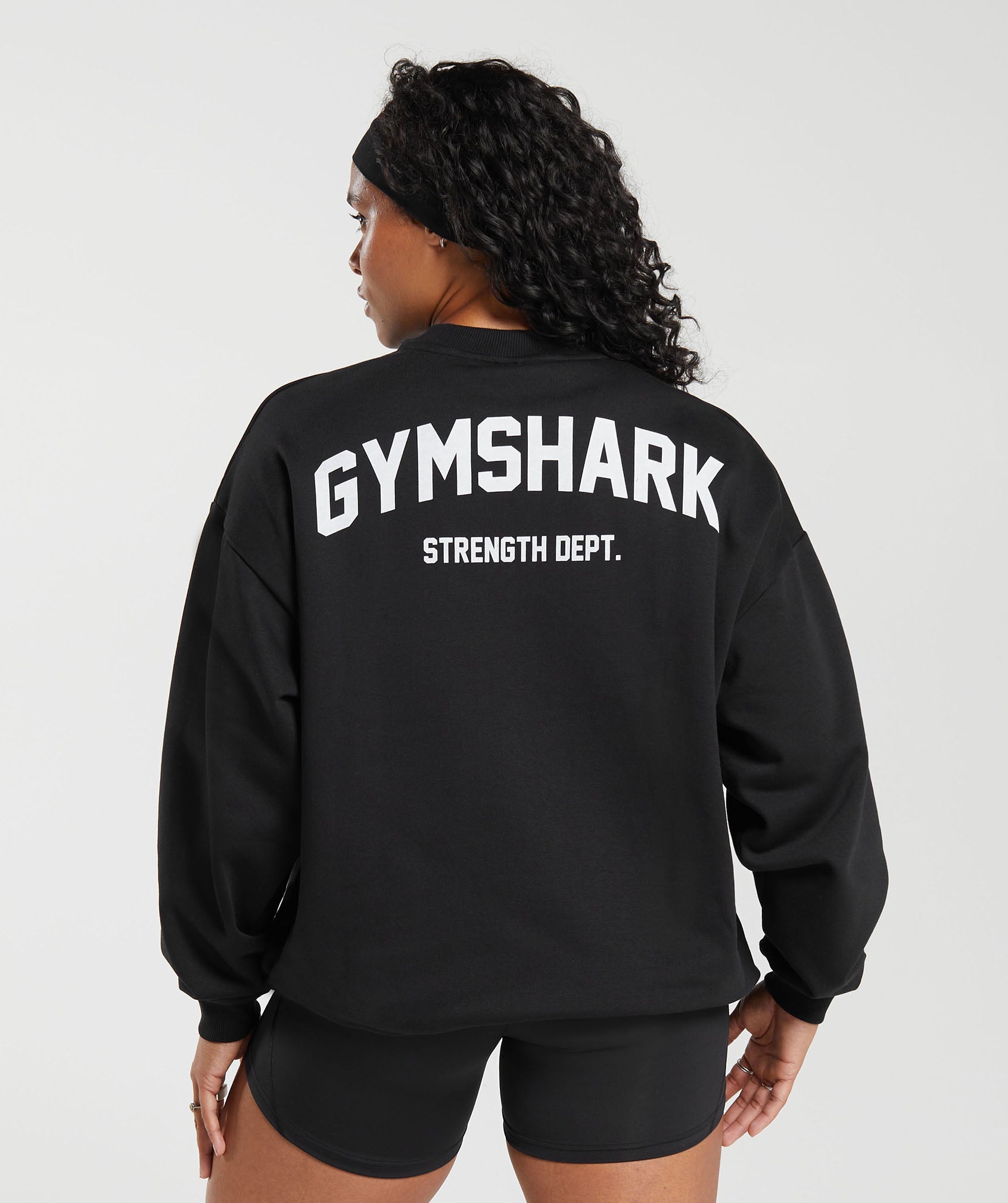 Strength Department Graphic Oversized Sweatshirt in Black - view 1