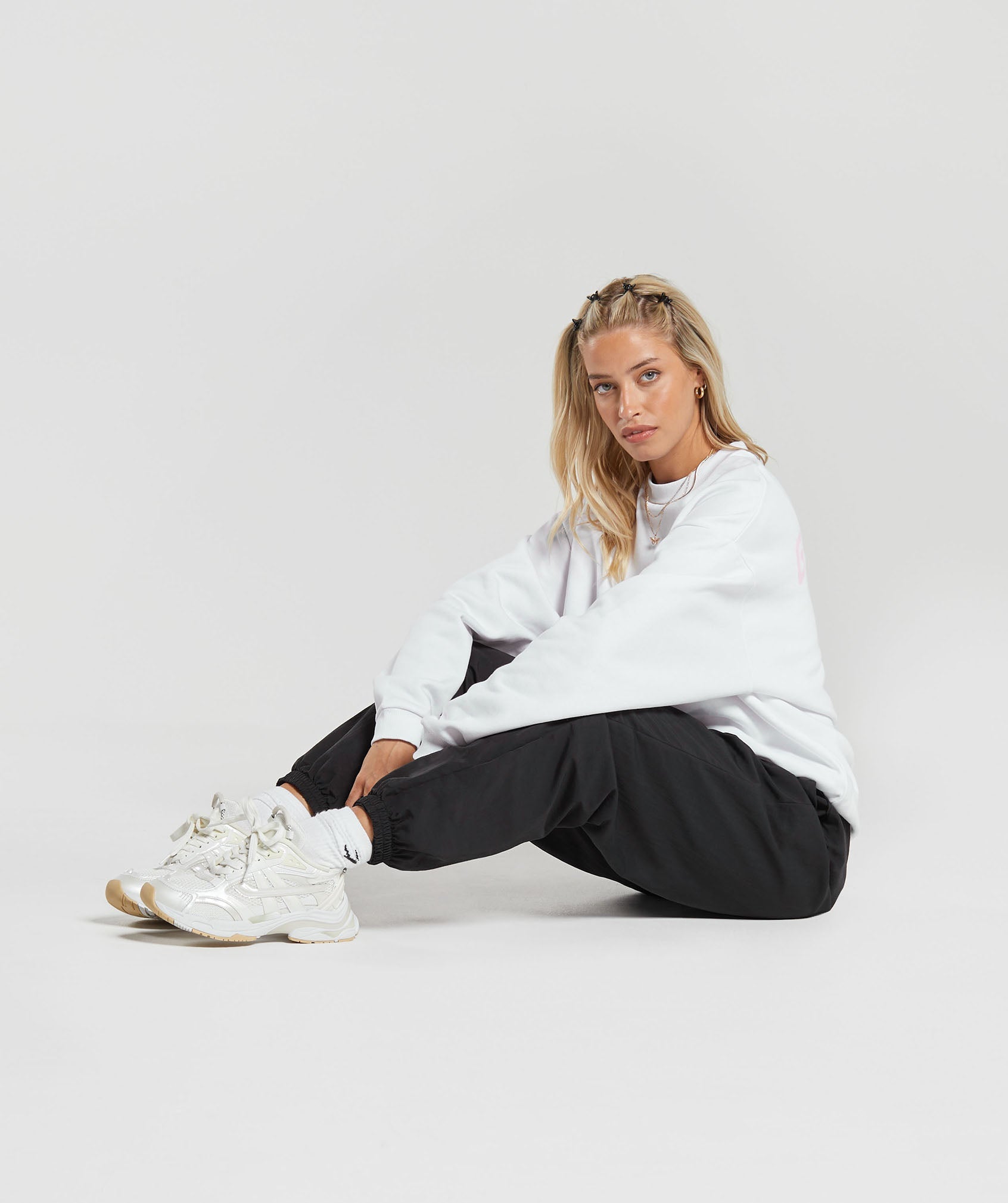 Strength Department Graphic Oversized Sweatshirt in White - view 4