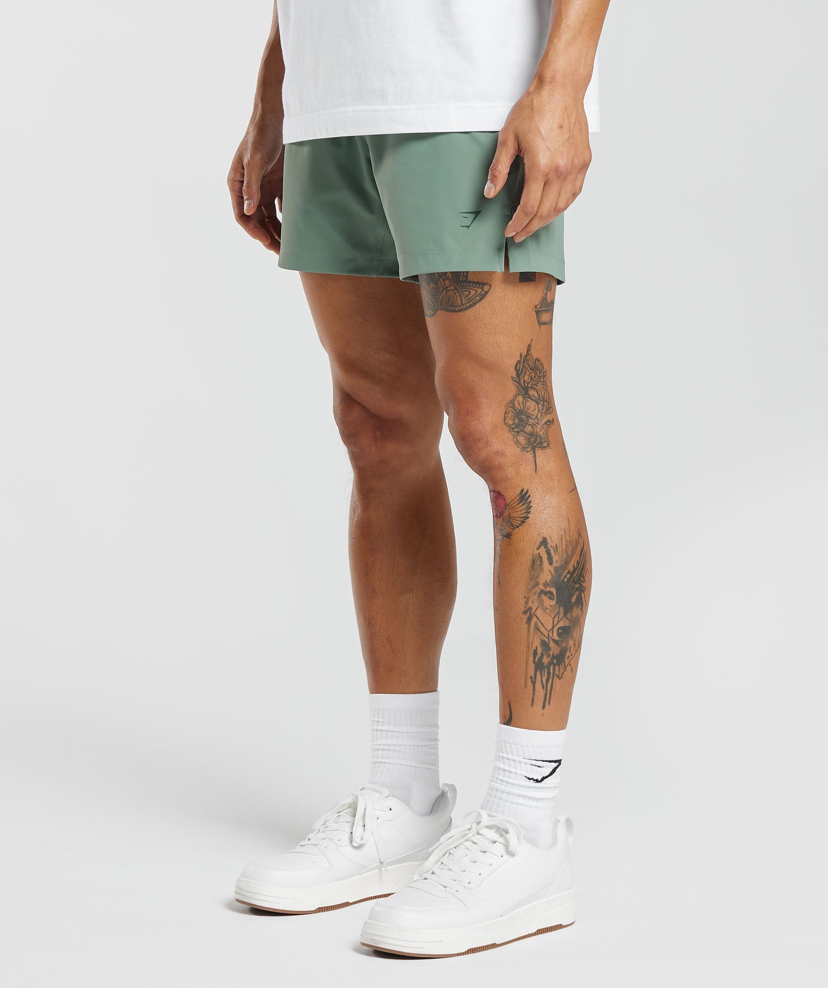 Studio Shorts in Willow Green - view 3