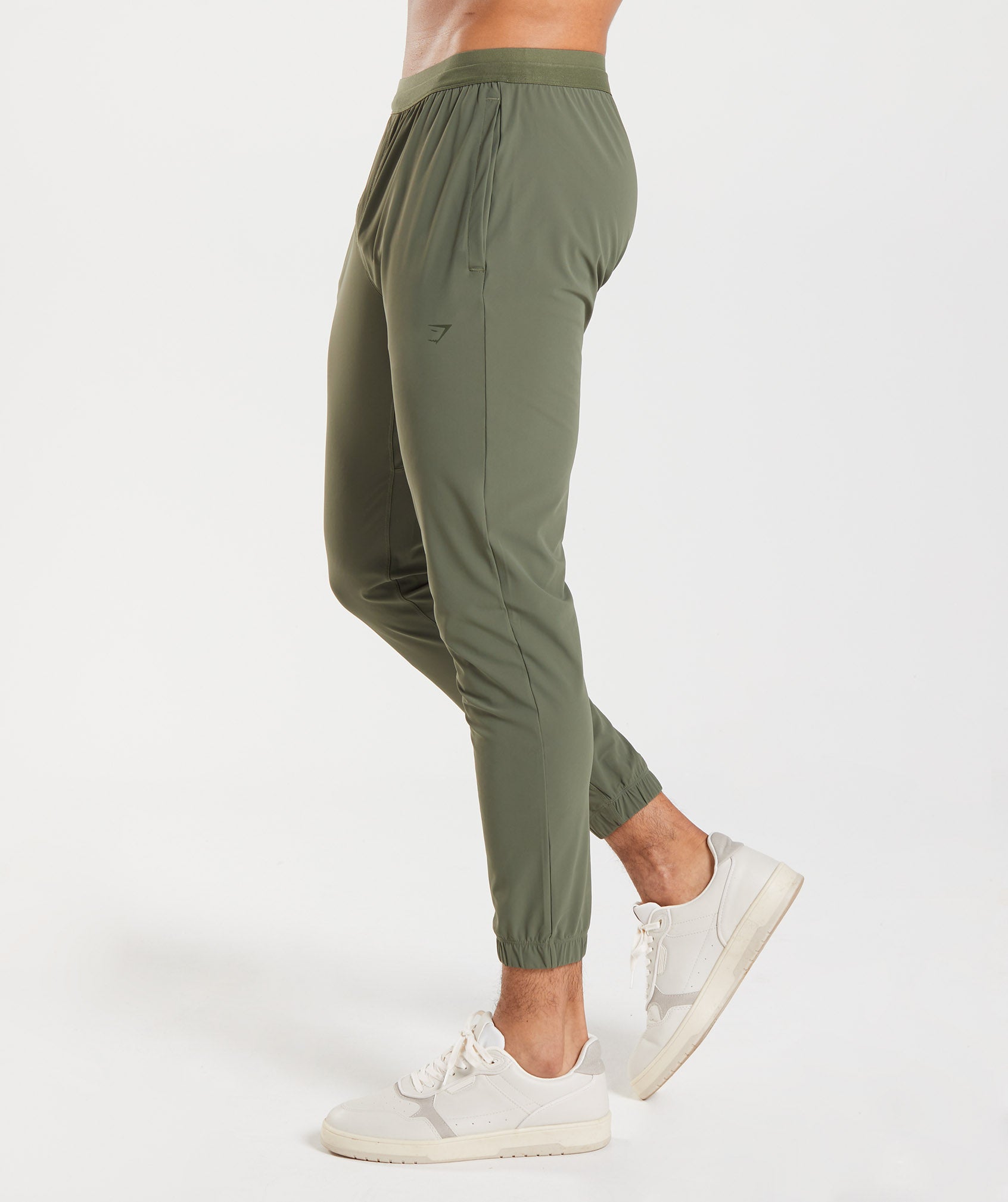 CO, Statement Ribbed Joggers- Olive, Gym Jogger Men