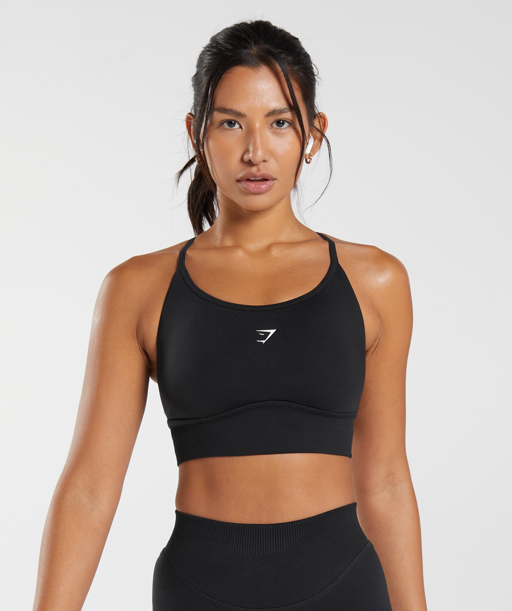 Sports Yoga Bra Seamless Underwear Mesh See-Through Stretch Workout Crop  Vest Bras