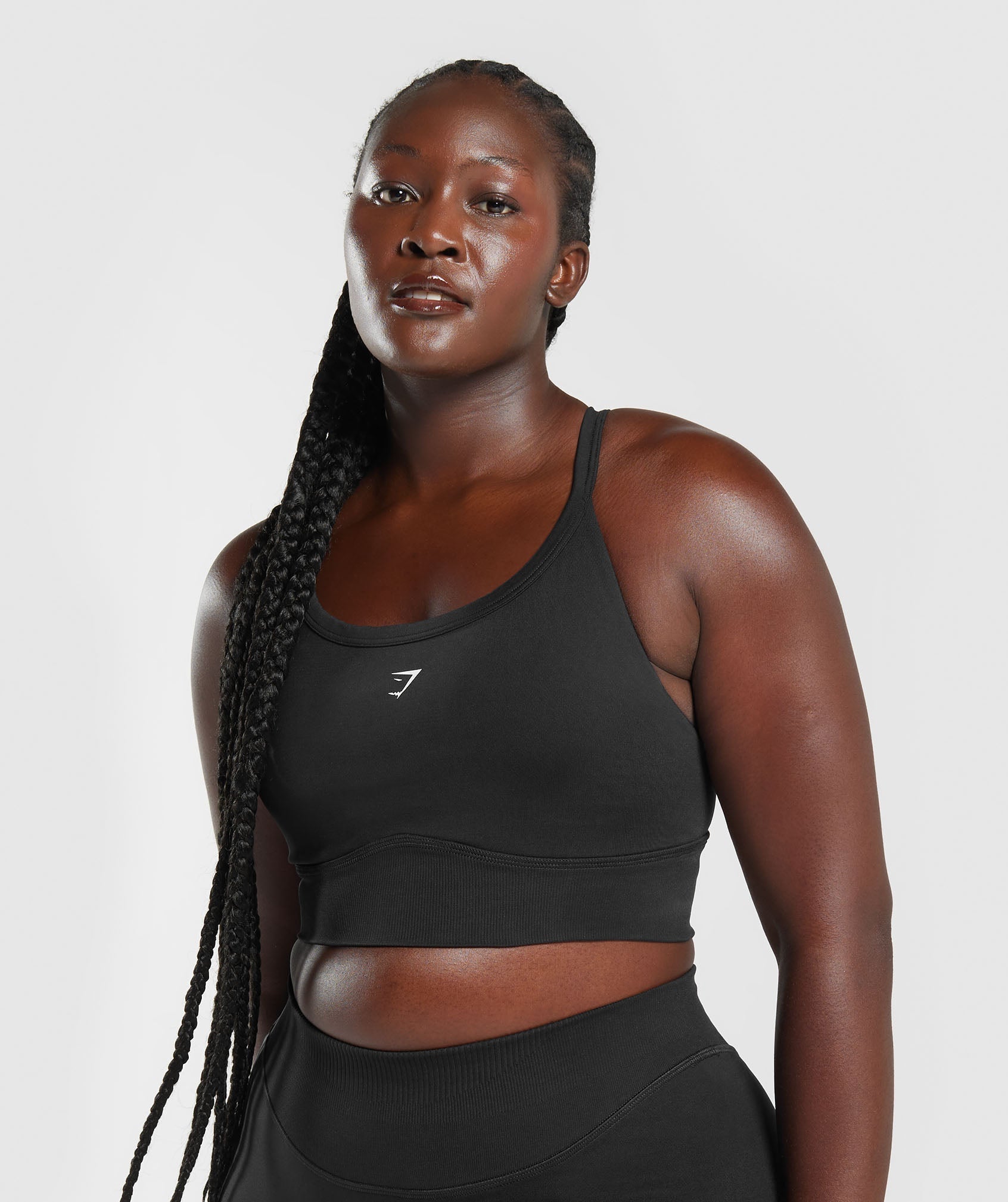 Sweat Seamless Longline Sports Bra in Black - view 9