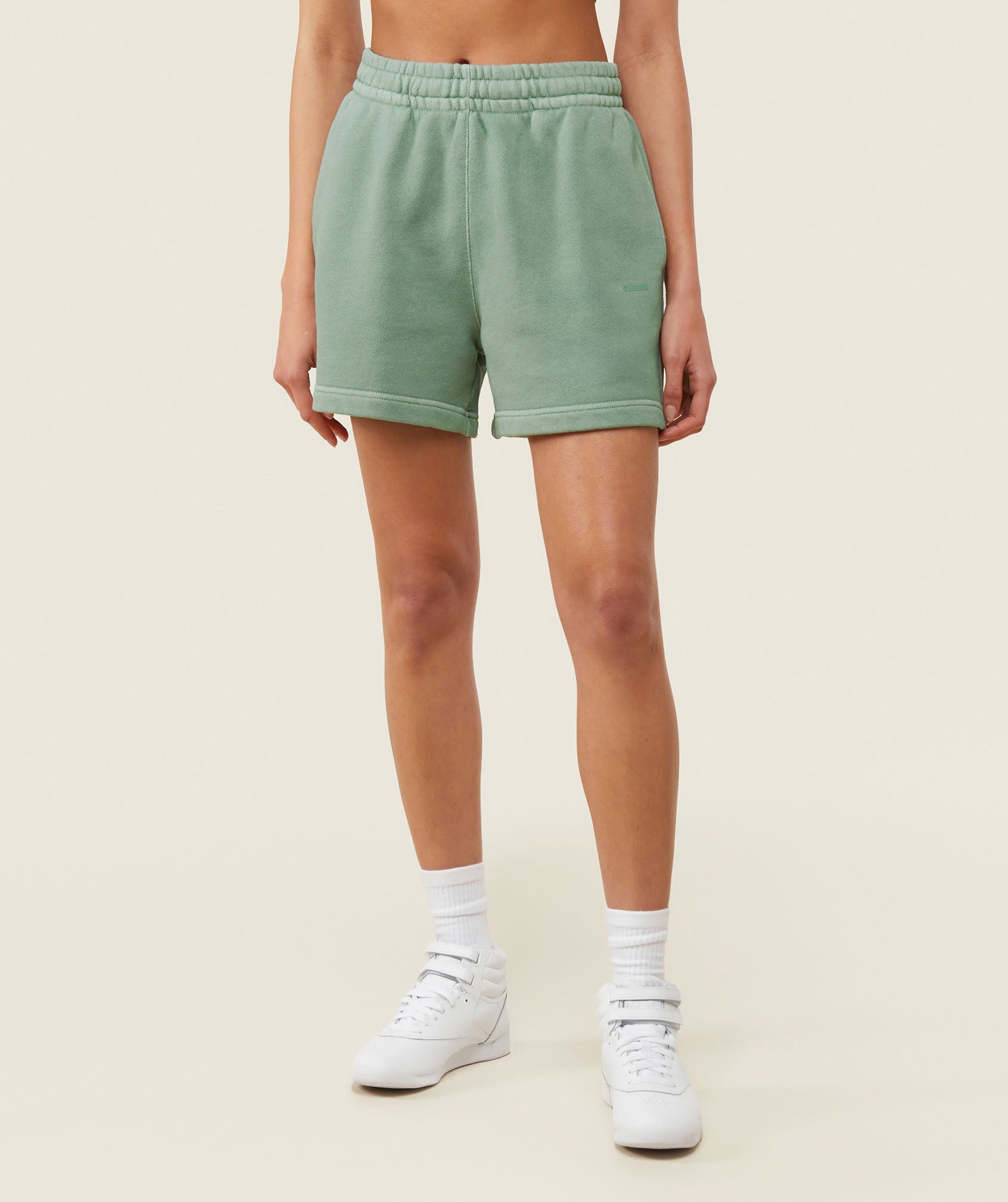 everywear Relaxed Sweat Shorts in Dollar Green - view 1