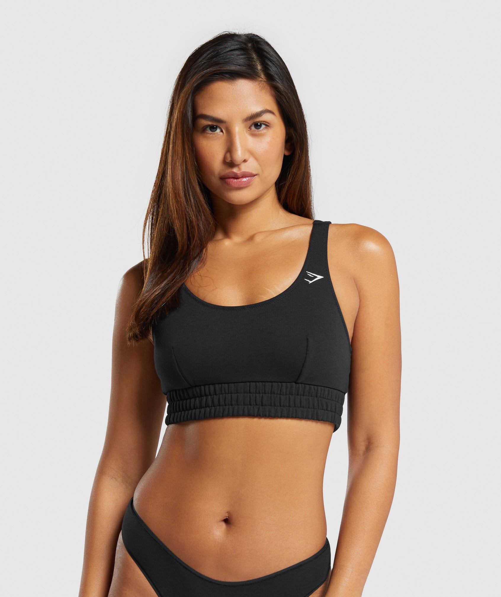 Sweatshirt Bralette en Black