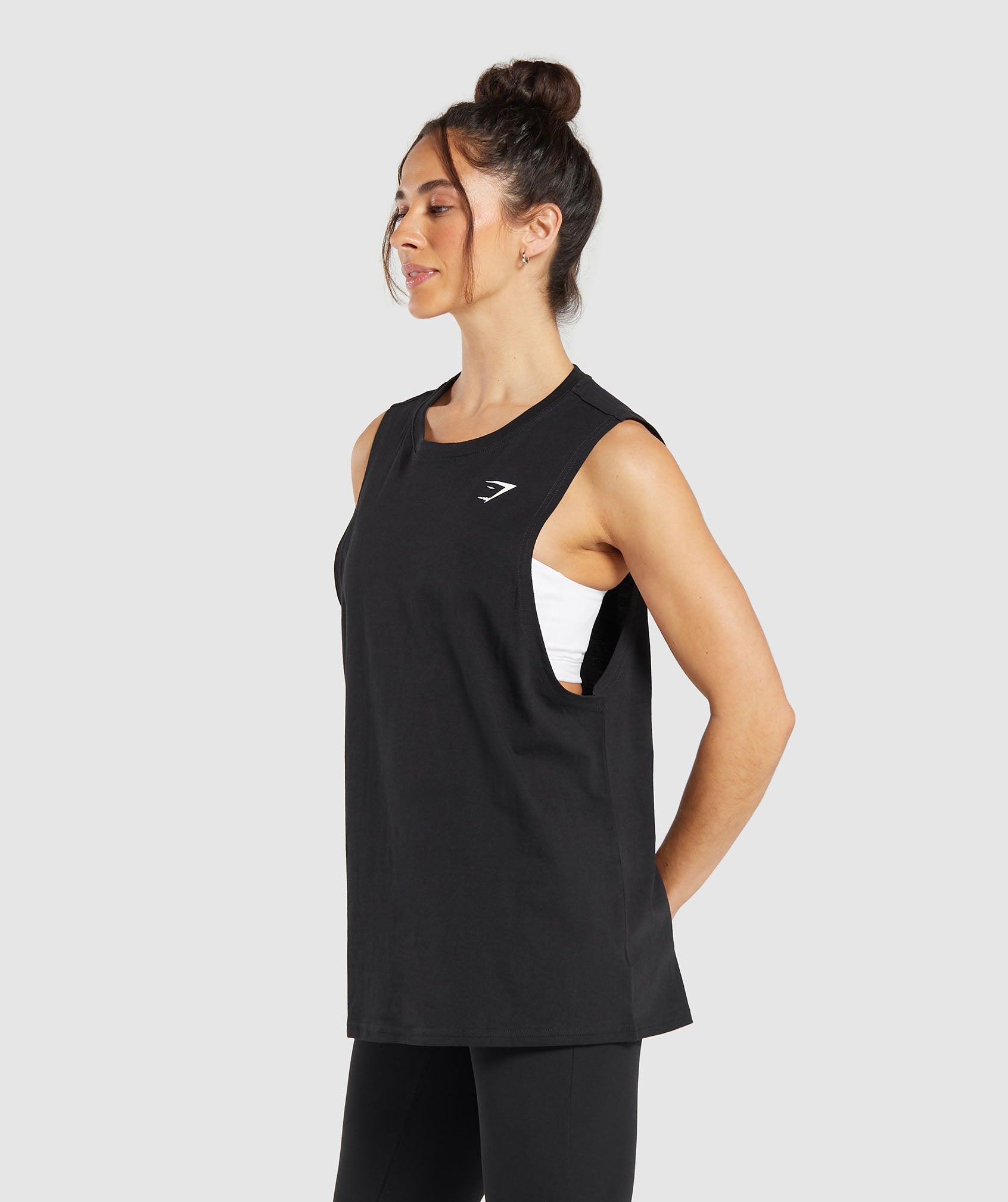 Training Drop Arm Tank in Black - view 3