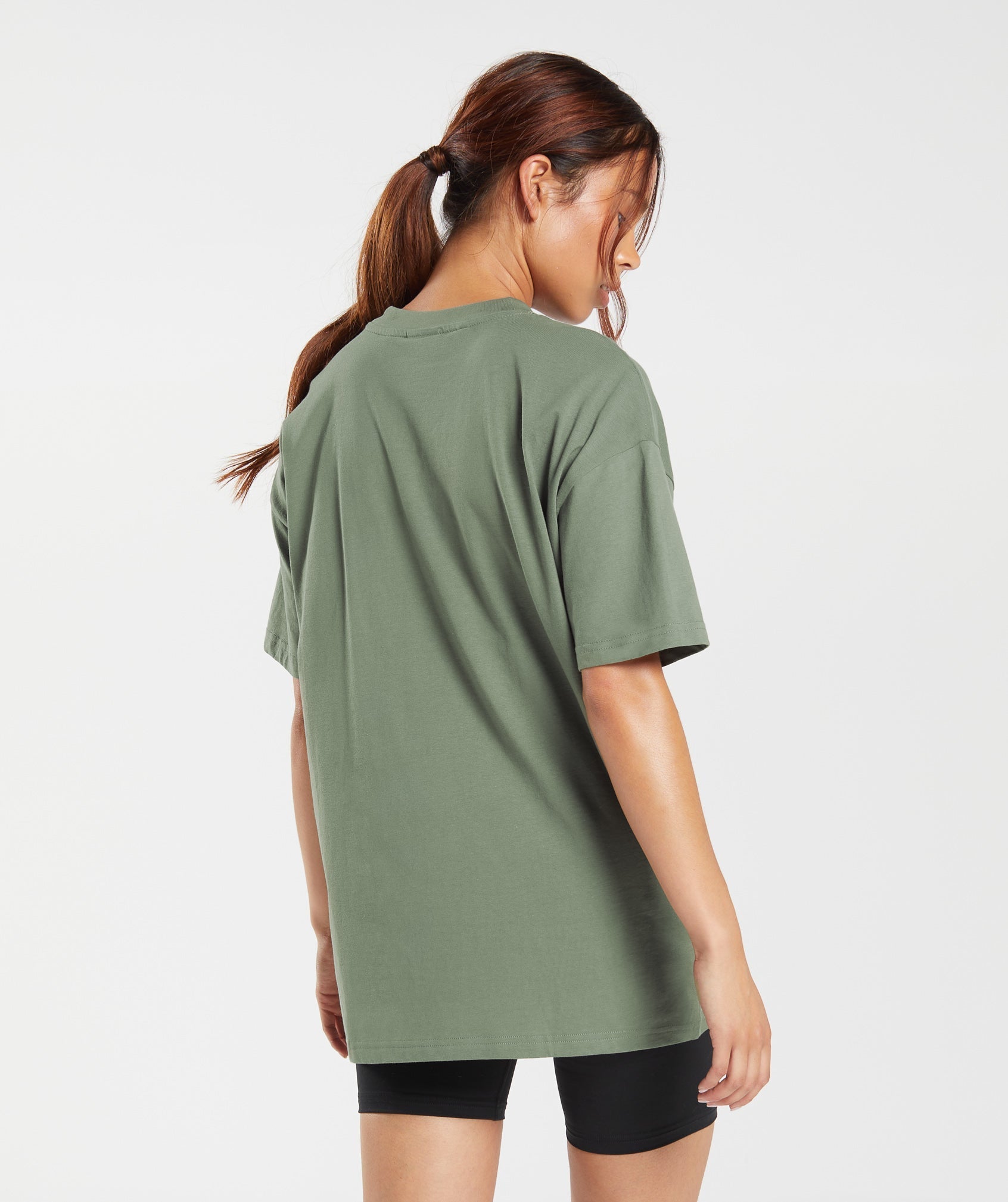 Gymshark Training Oversized Cotton Long Sleeve Top - Unit Green