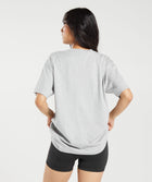 Gymshark Training Oversized T-Shirt - Light Grey Marl | Gymshark