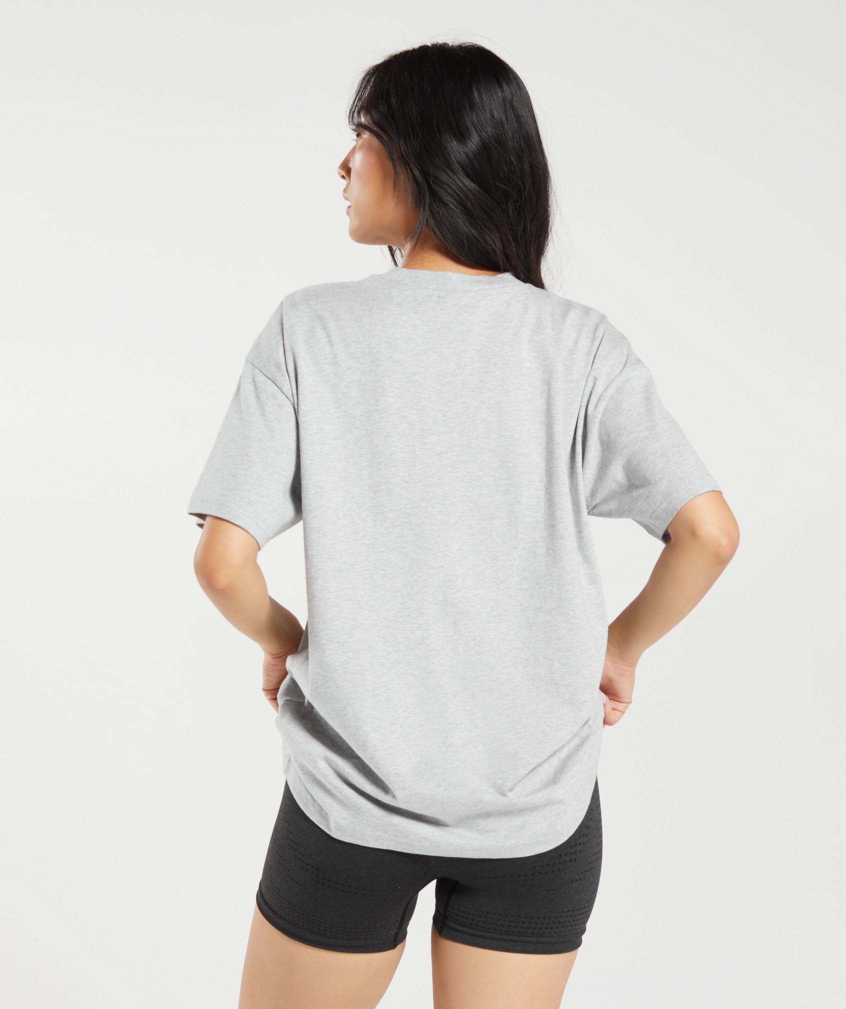 Training Oversized T-Shirt in Light Grey Marl - view 2