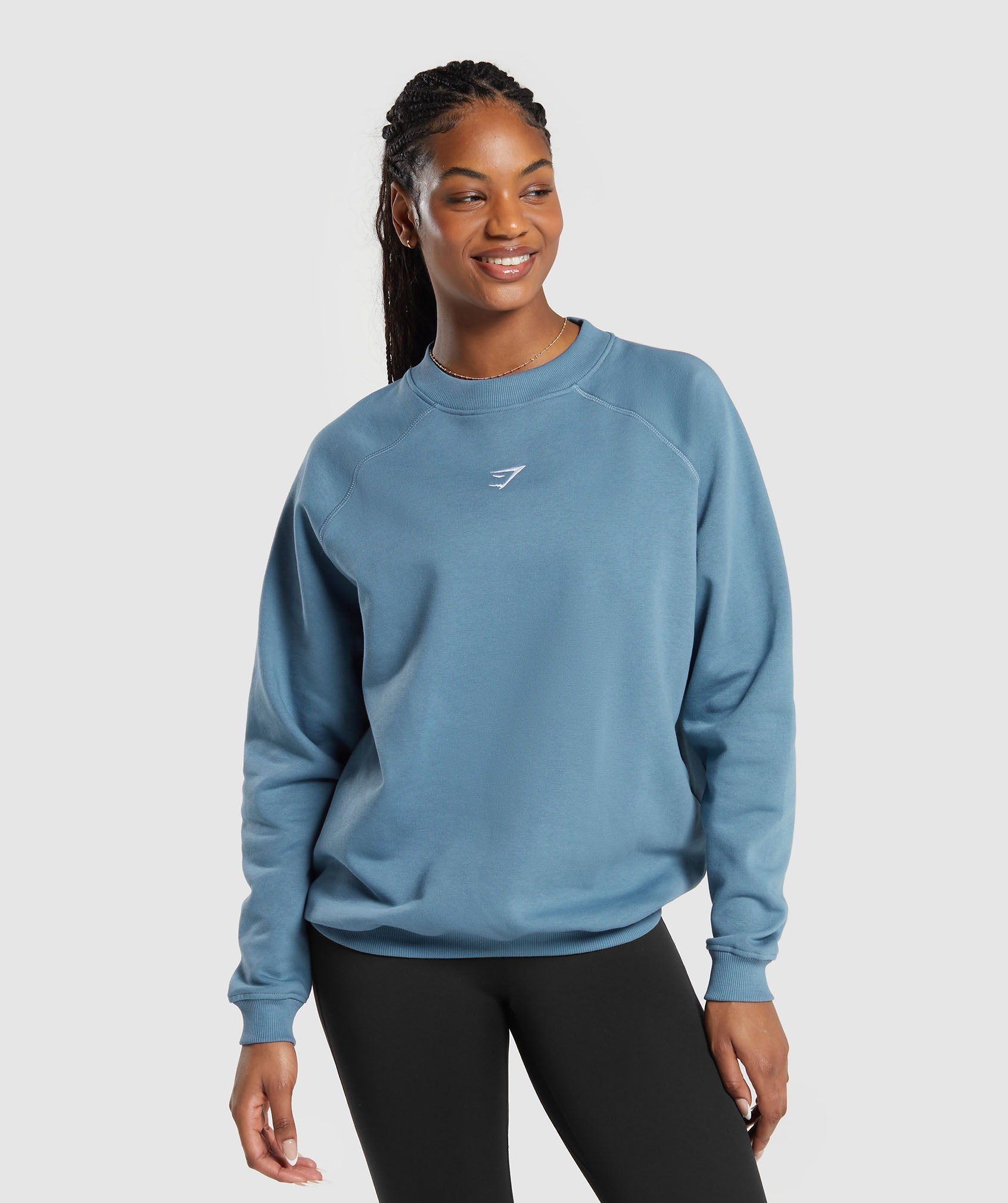 Training Oversized Fleece Sweatshirt in Faded Blue is out of stock