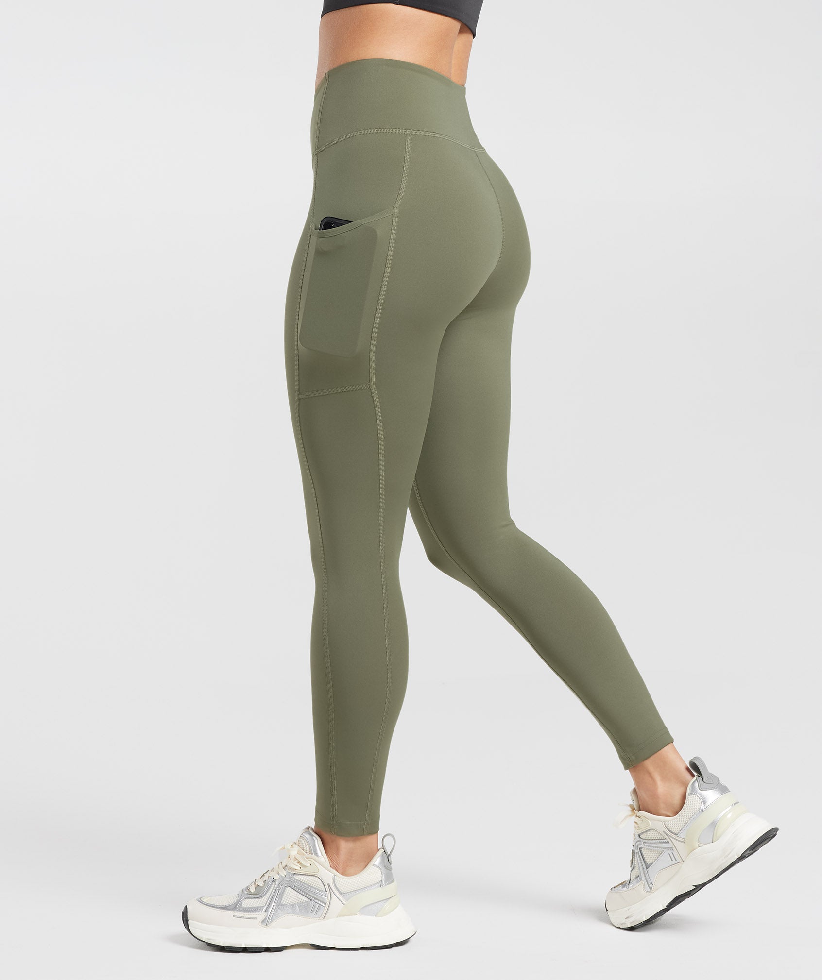 Pocket Leggings in Dusty Olive - view 1