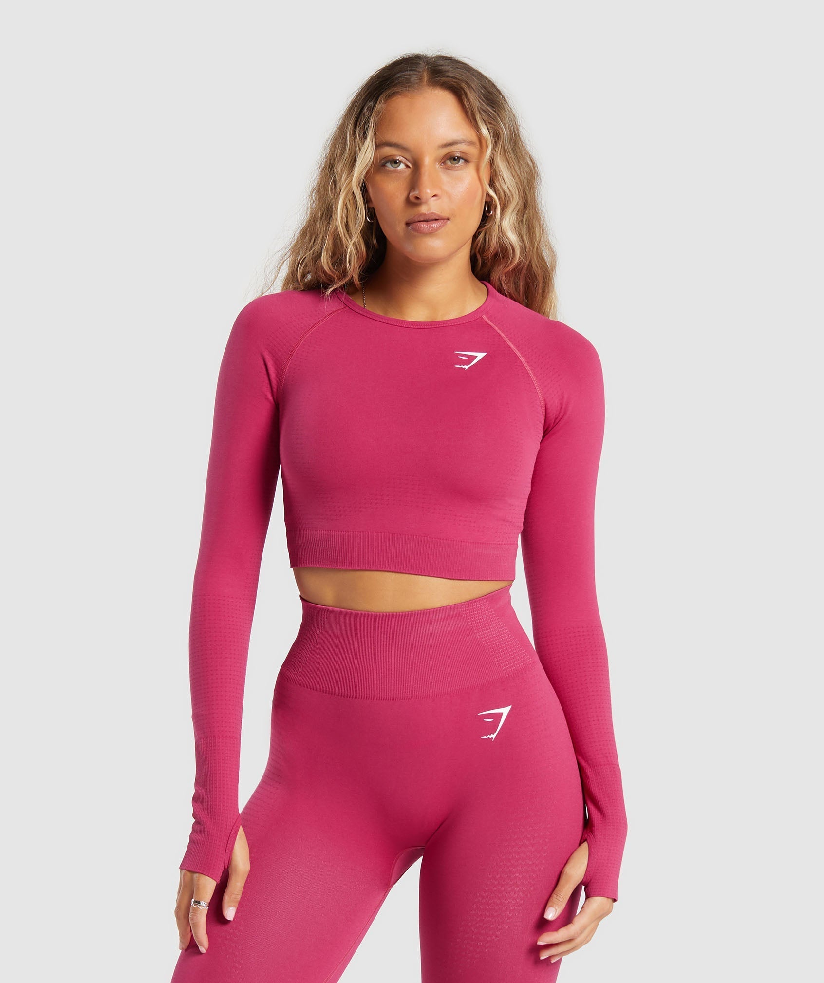 Vital Seamless 2.0 Crop Top in Vintage Pink/Marl is out of stock