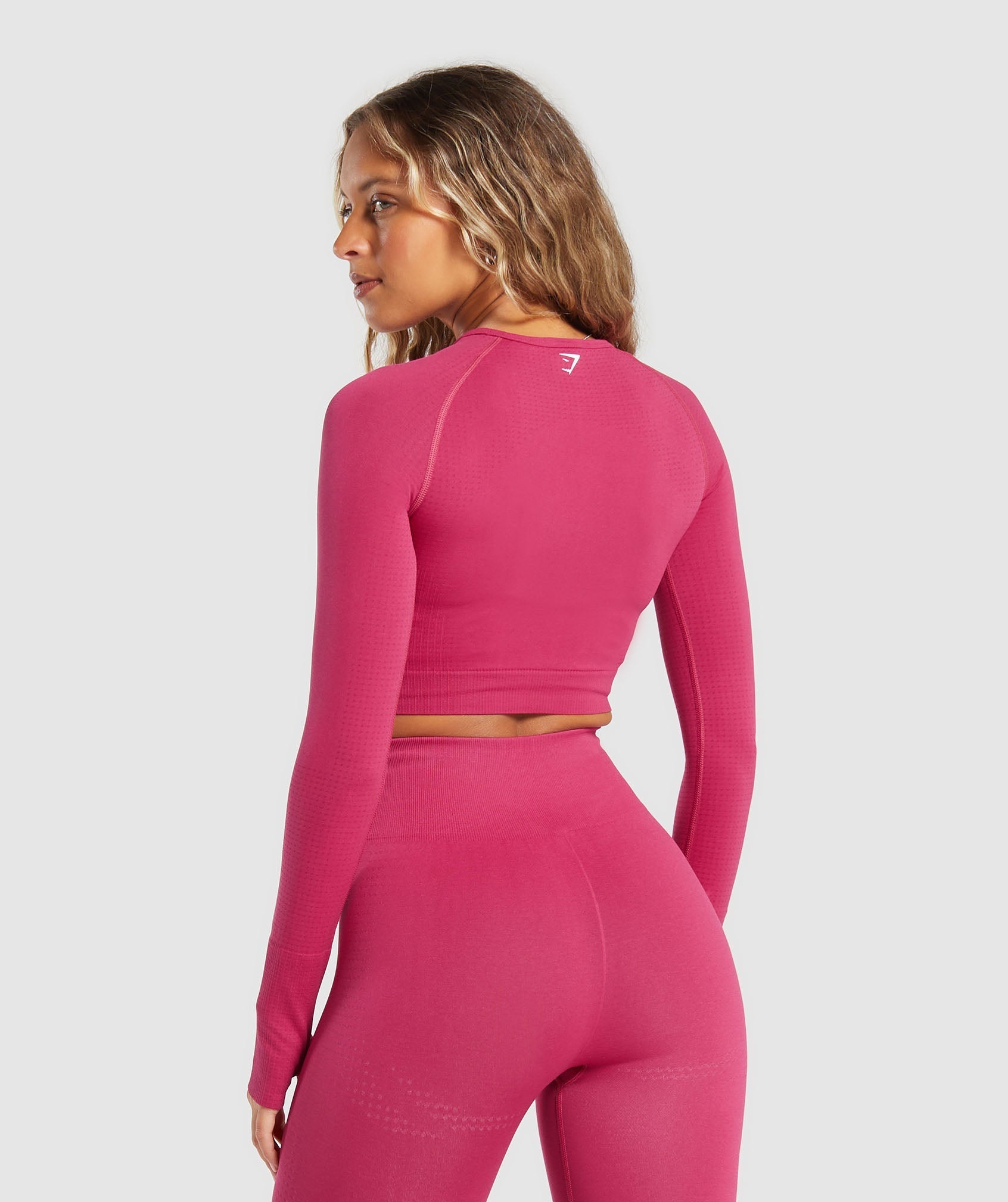 Vital Seamless 2.0 Crop Top in Vintage Pink/Marl - view 3