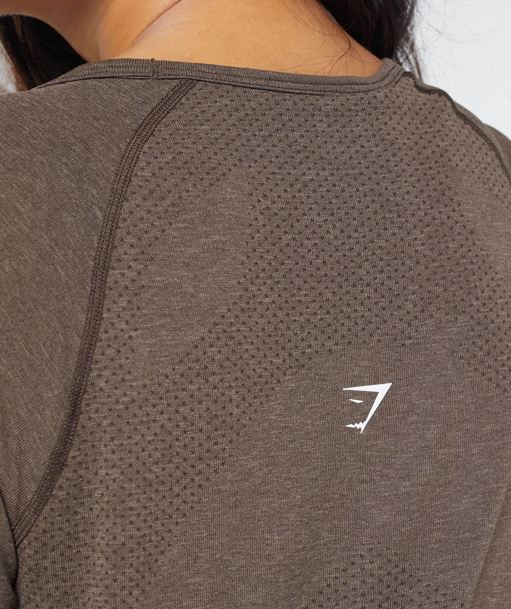 Vital Seamless 2.0 Light Long Sleeve Top in Brown Marl - view 6