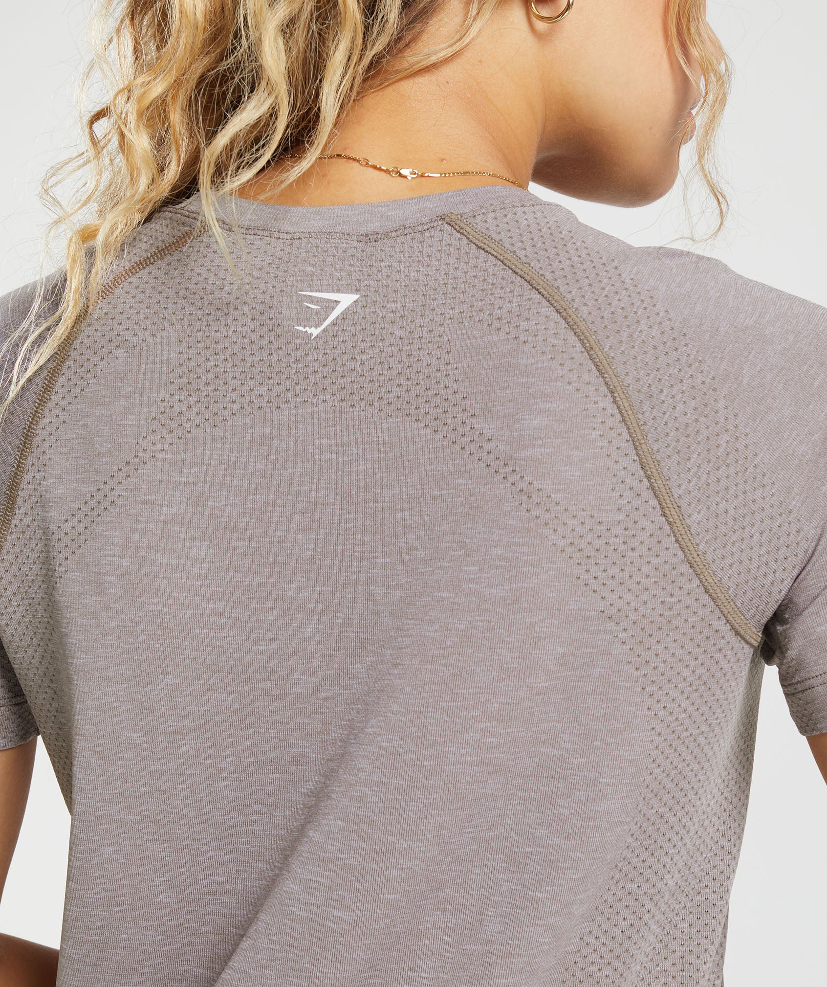 Vital Seamless 2.0 Light T-Shirt in Warm Taupe Marl - view 6