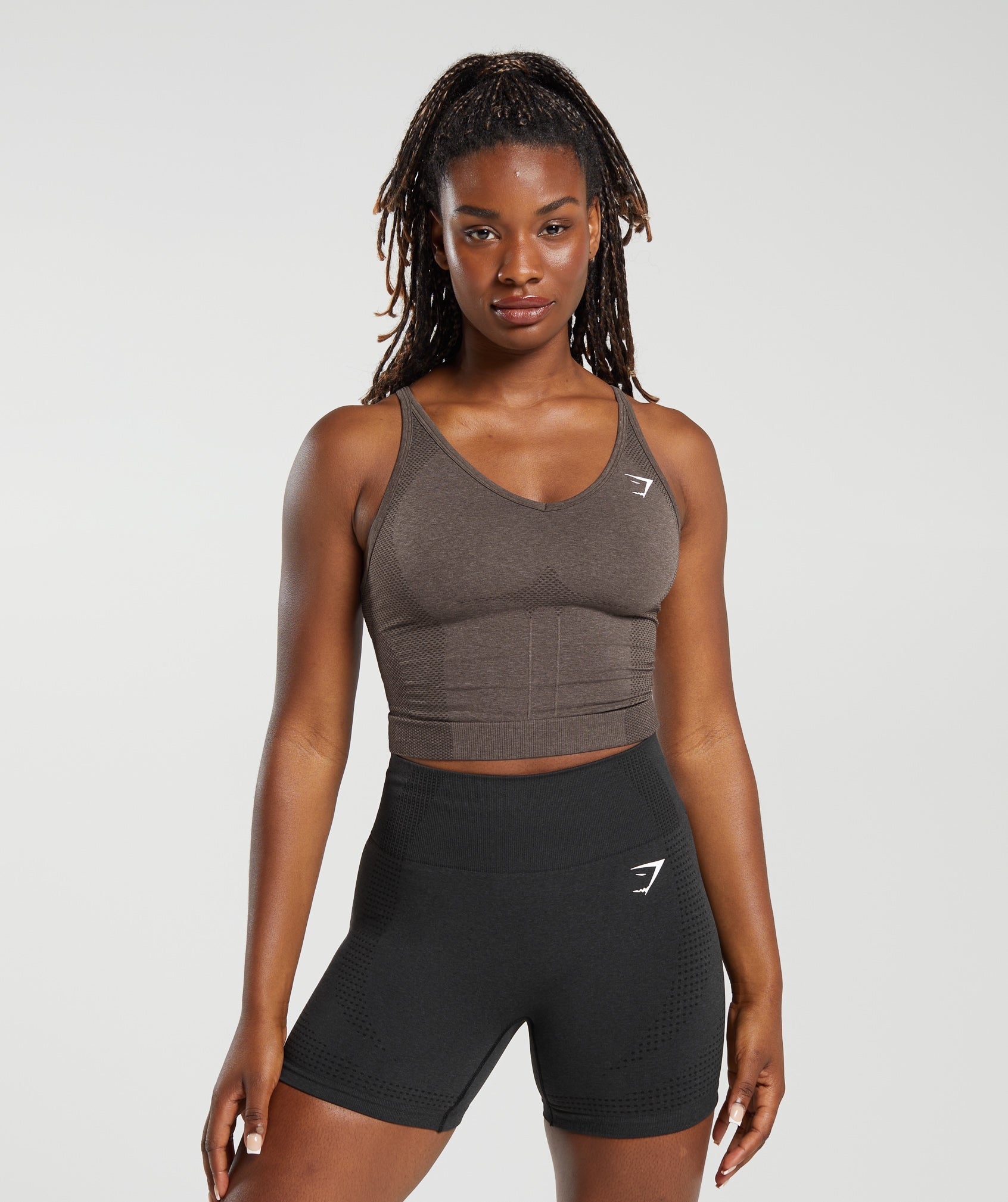 Gymshark Crop Mesh Tank - Black