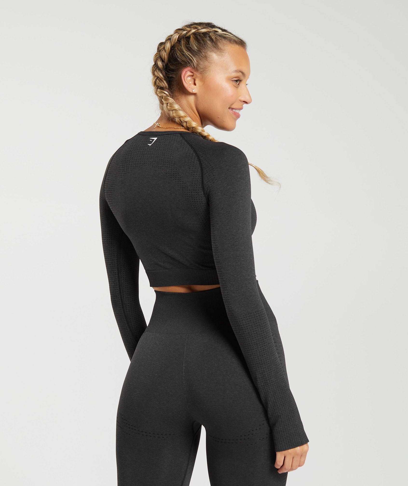 GYMSHARK Vital Seamlesss Womens Fitness Training Crop Top Brown - XS :  : Fashion