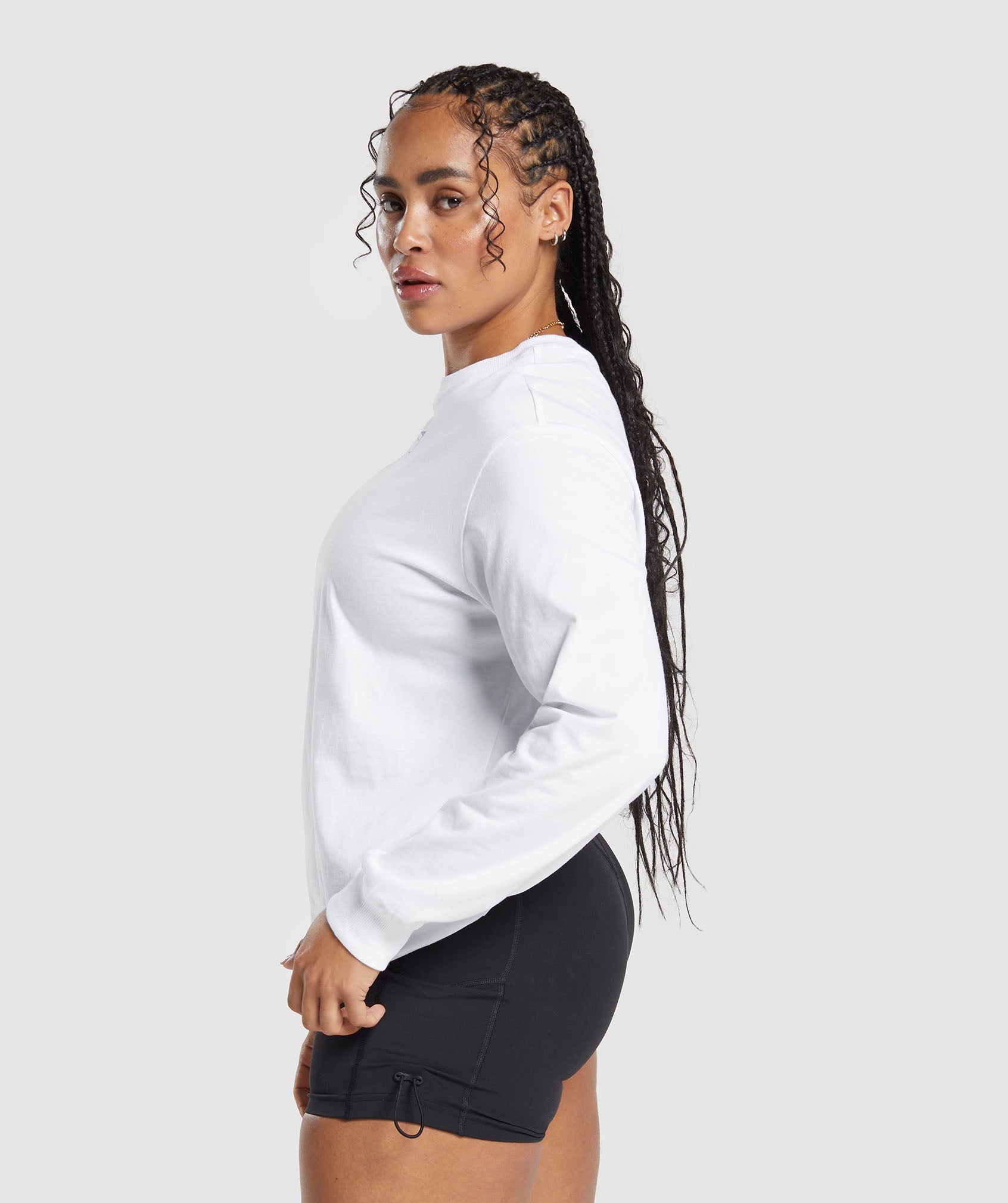 Weightlifting Long Sleeve Top in White - view 3