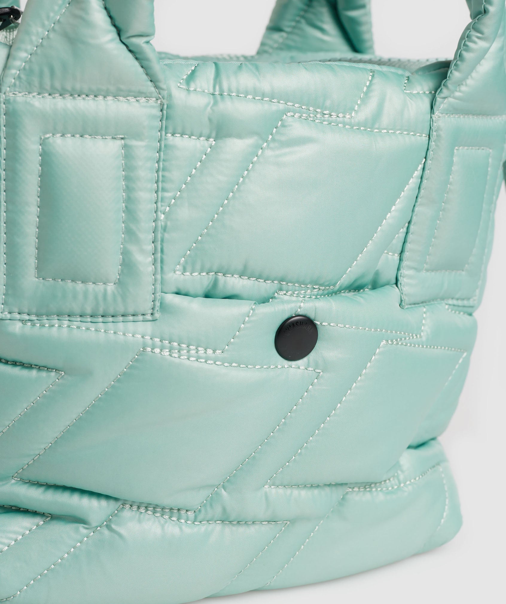 Quilted Mini Tote in Frost Teal - view 5