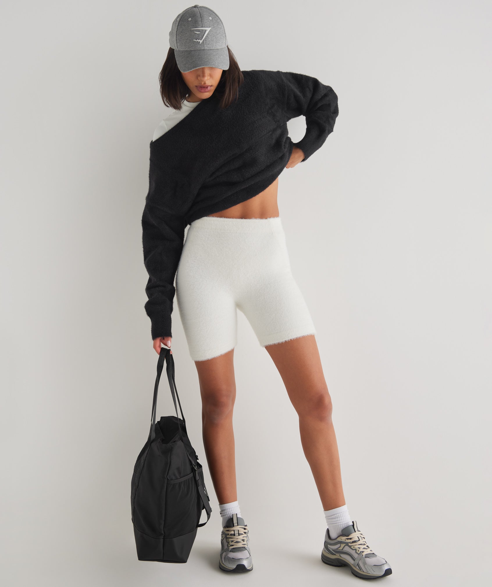 Gymshark Whitney Oversized Eyelash Knit Sweater - Skylight White